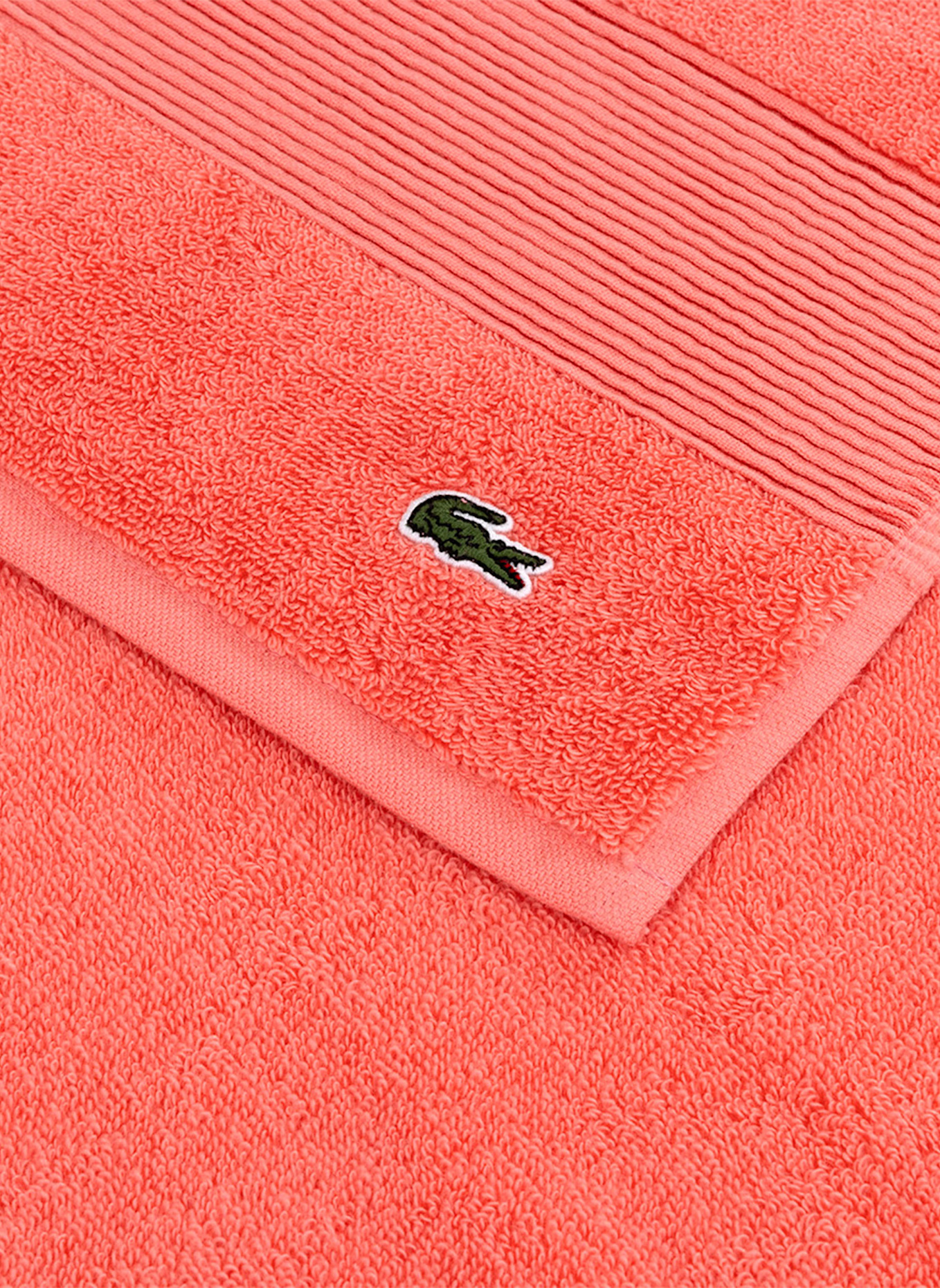 LACOSTE Handtuch LLECROCO: HELLORANGE