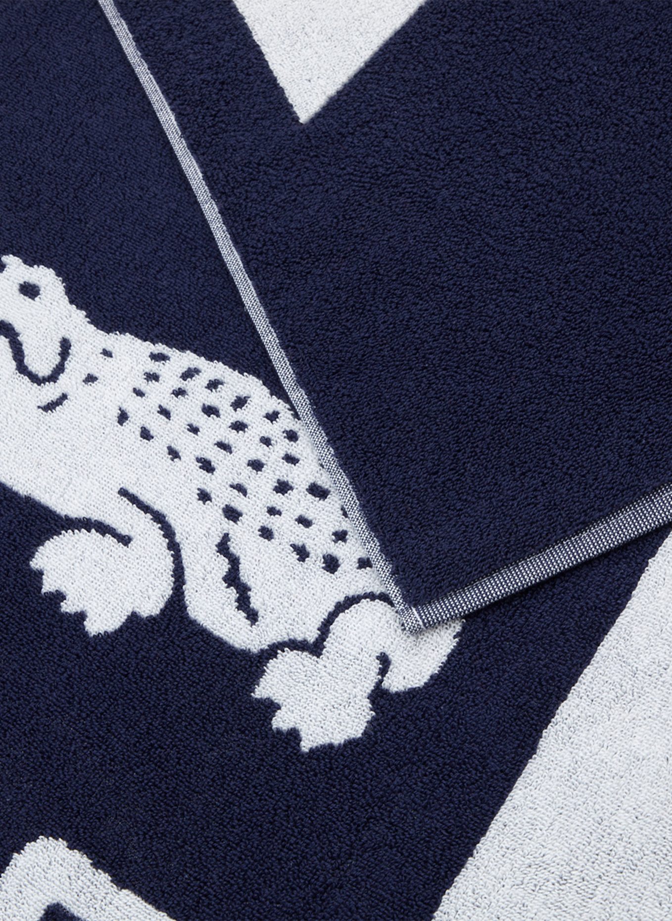 LACOSTE Strandtuch LRETRO: DUNKELBLAU