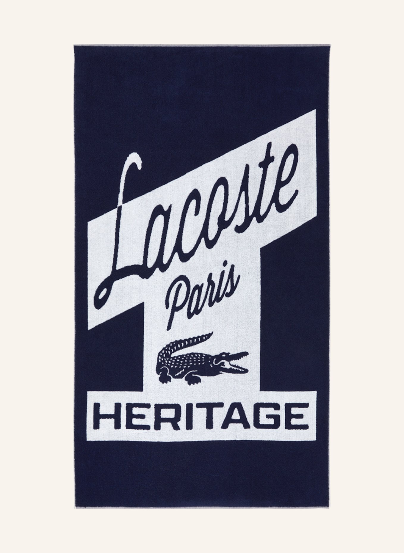 LACOSTE Strandtuch LRETRO: DUNKELBLAU