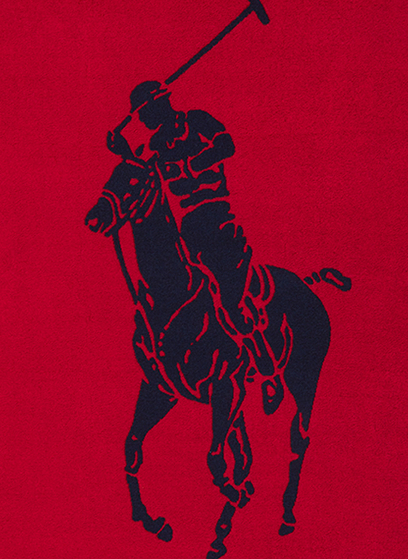 RALPH LAUREN HOME Strandtuch POLOJACQ: DUNKELBLAU/ ROT