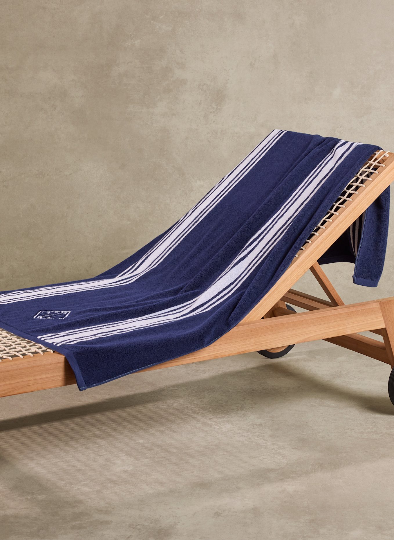 RALPH LAUREN HOME Strandtuch HALLIE: DUNKELBLAU
