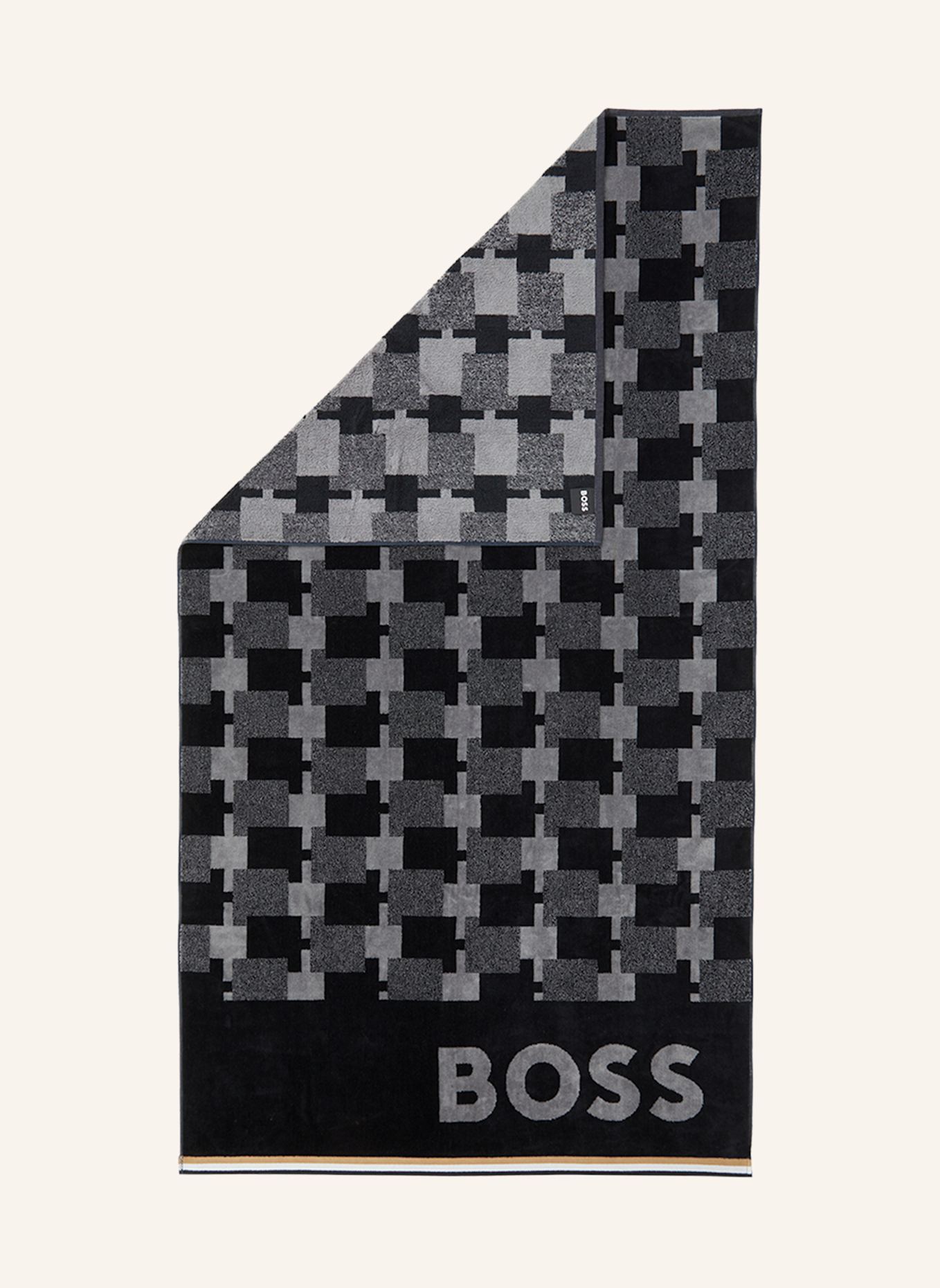 BOSS Strandtuch CUBO: SCHWARZ