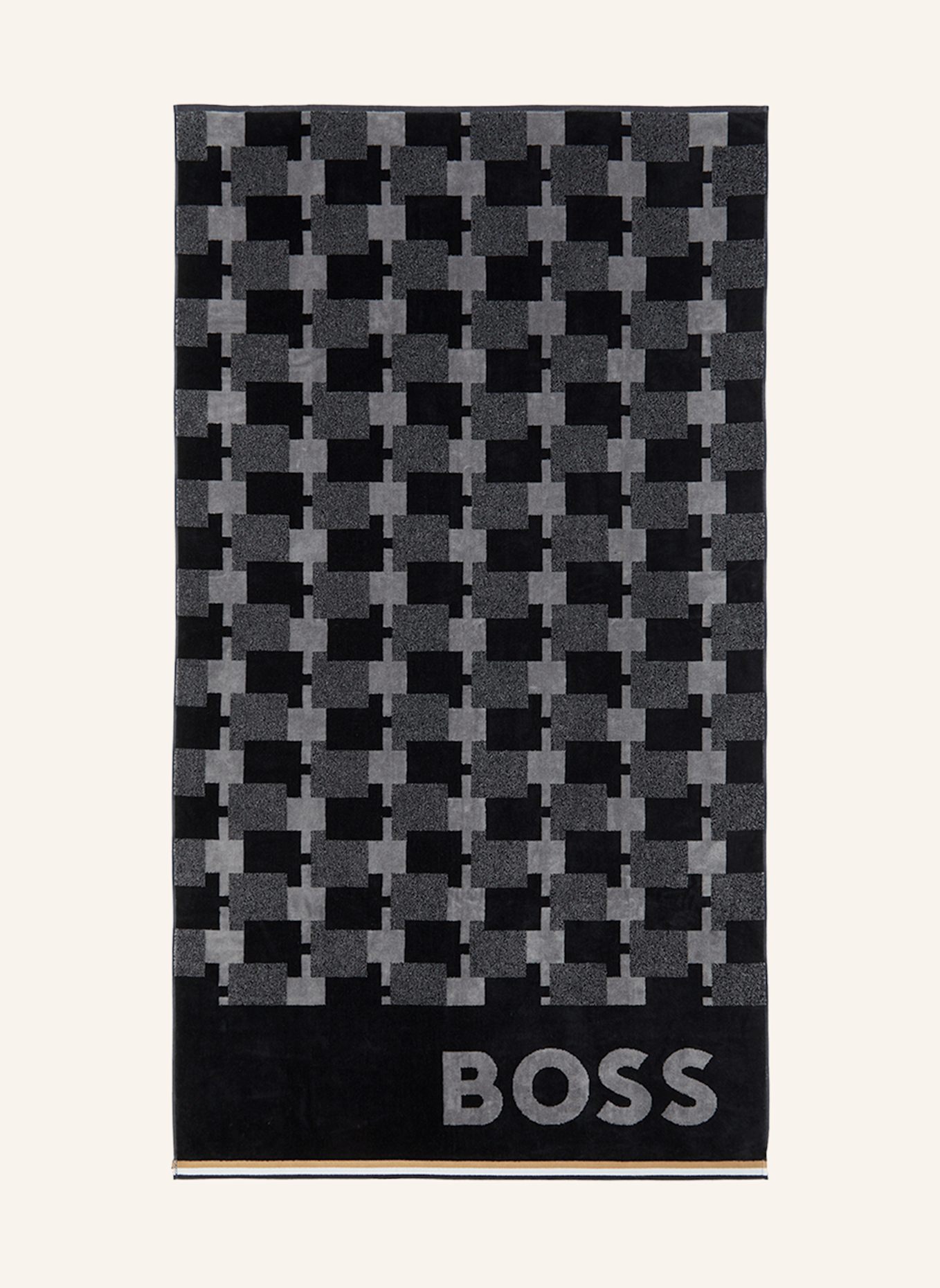 BOSS Strandtuch CUBO: SCHWARZ