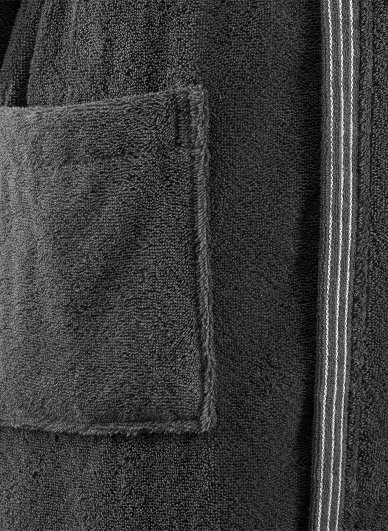 BOSS Bademantel EDGE: DUNKELGRAU