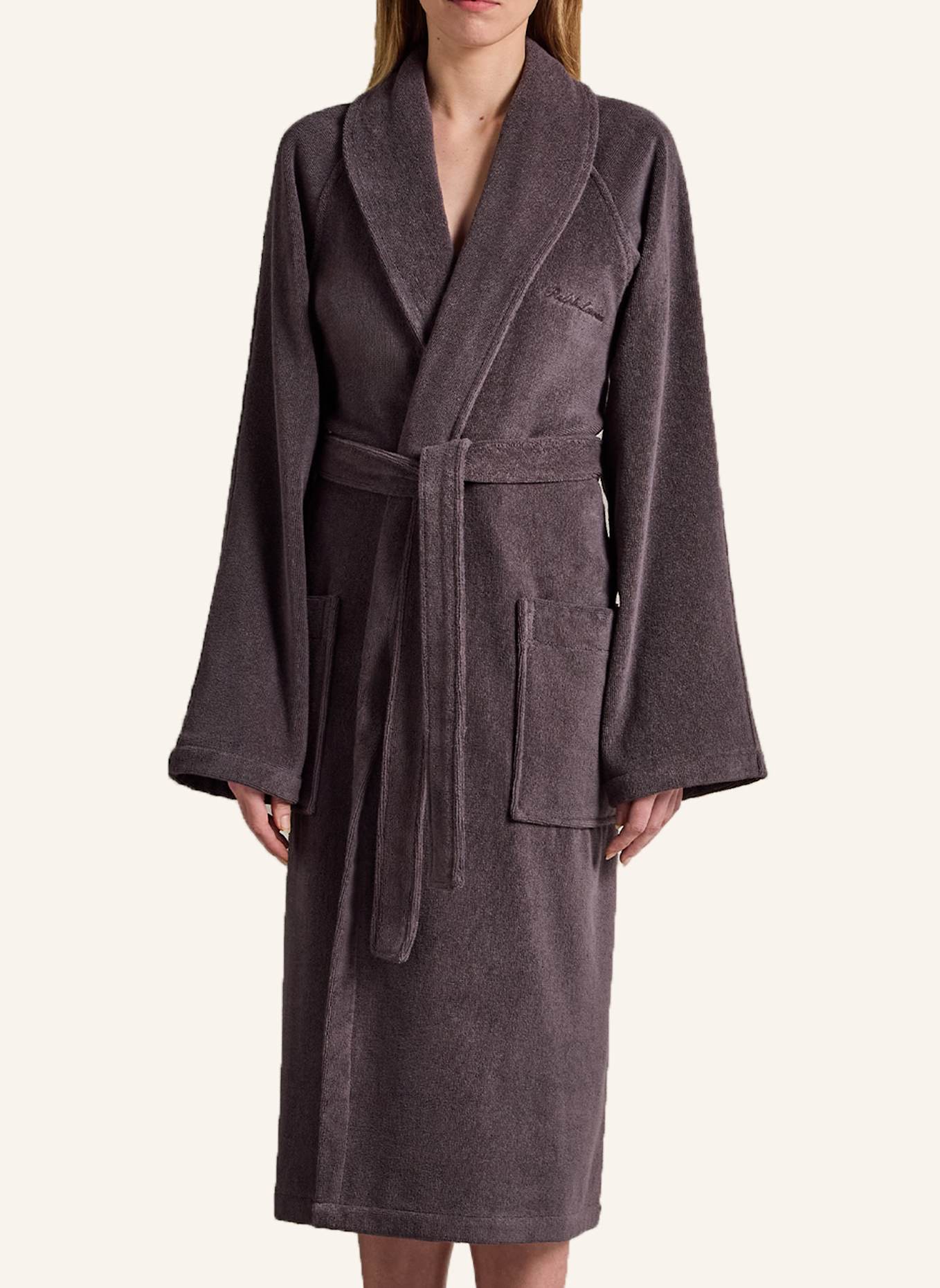 RALPH LAUREN HOME Bademantel DULANEY: DUNKELGRAU
