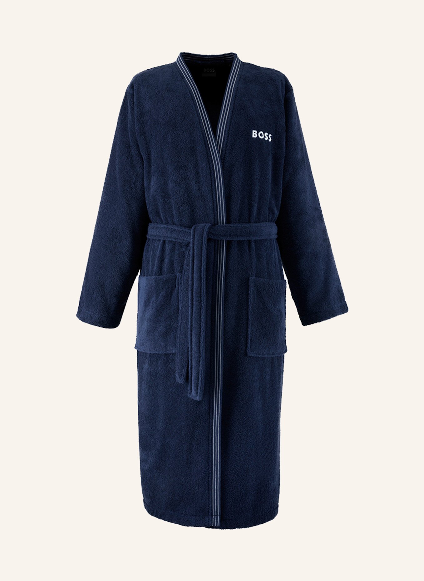 BOSS Bademantel EDGE: DUNKELBLAU