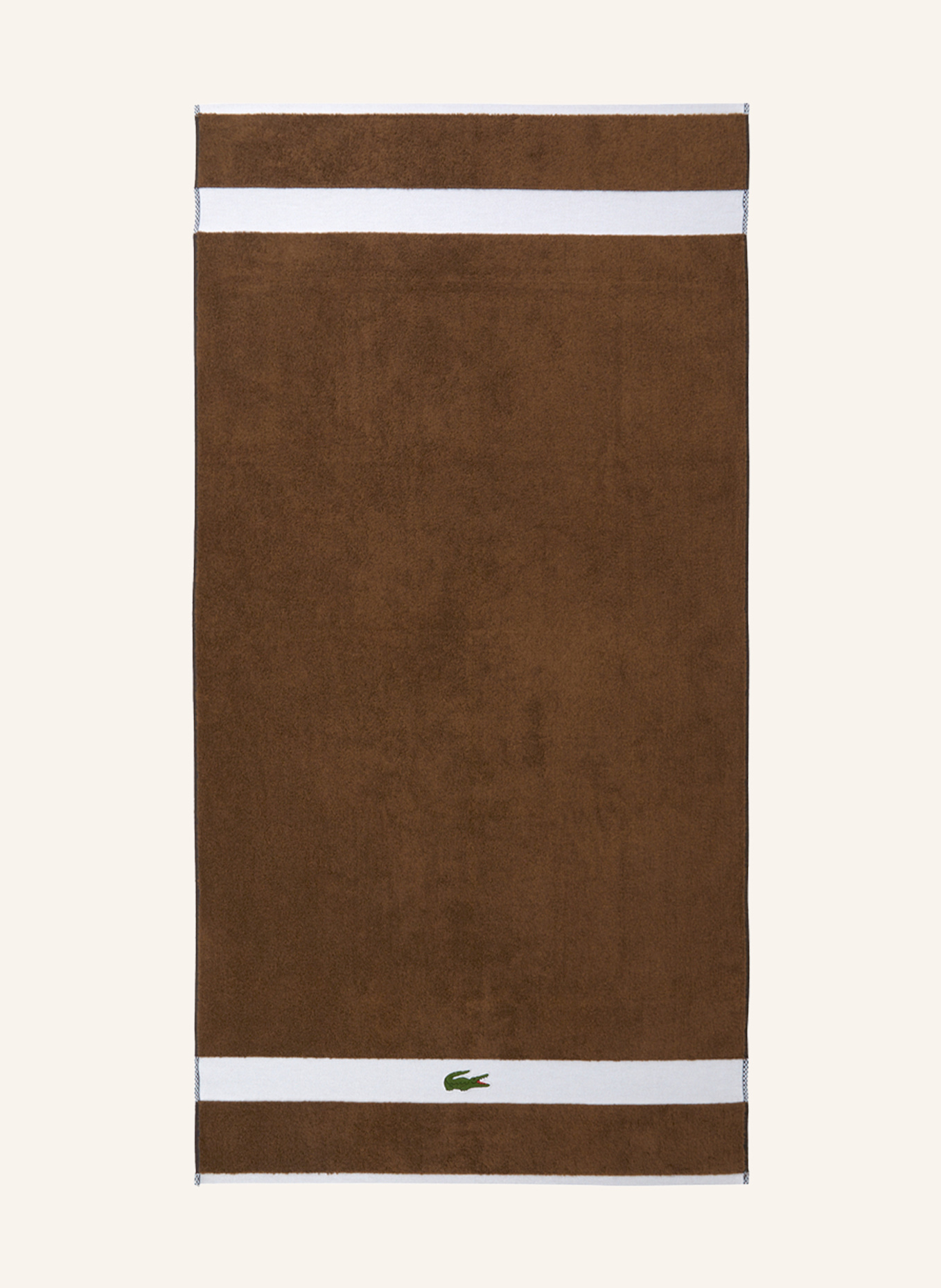 LACOSTE Duschtuch LCASUAL: HELLBRAUN