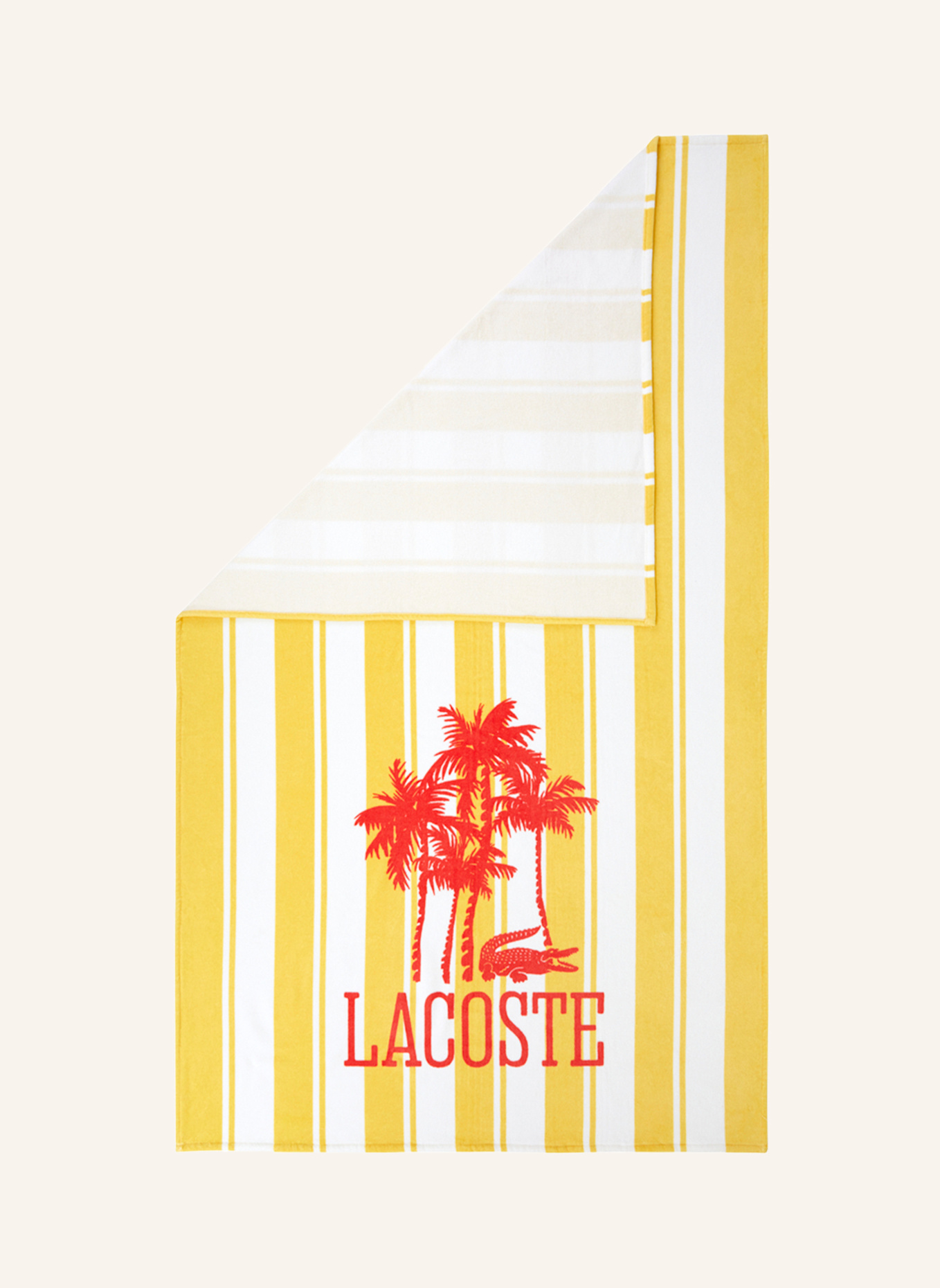 LACOSTE Strandtuch LFANCY: GELB