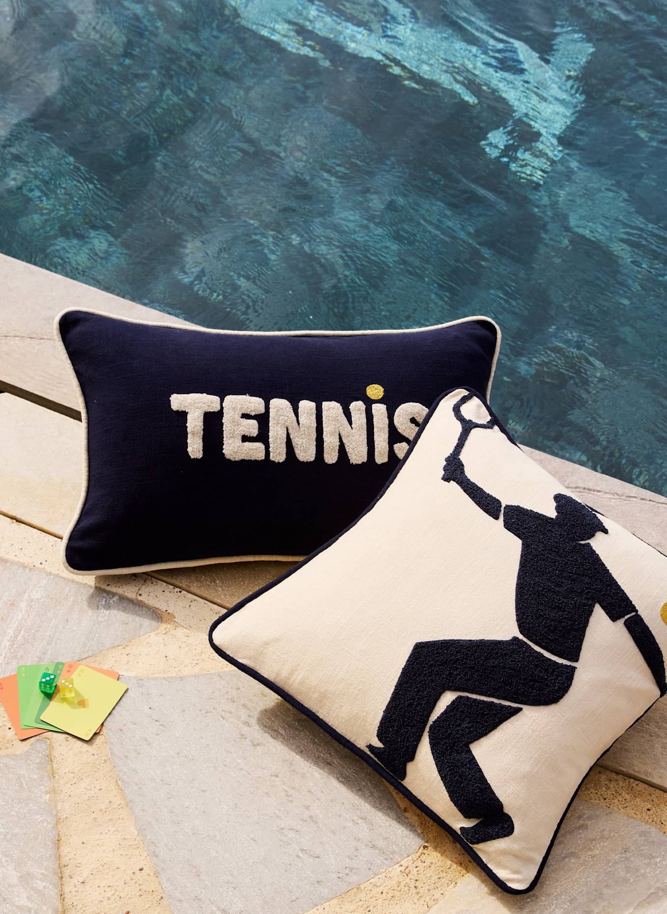 LACOSTE Dekokissenhülle LTENNIS: CREME