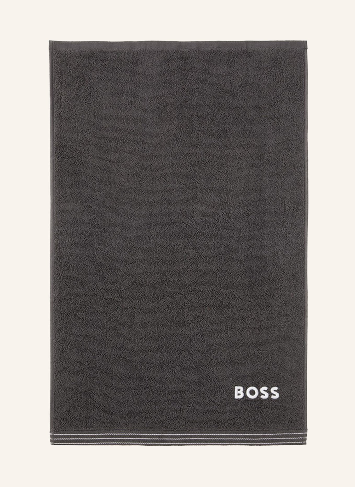 BOSS Gästetuch 2er Set EDGE: DUNKELGRAU