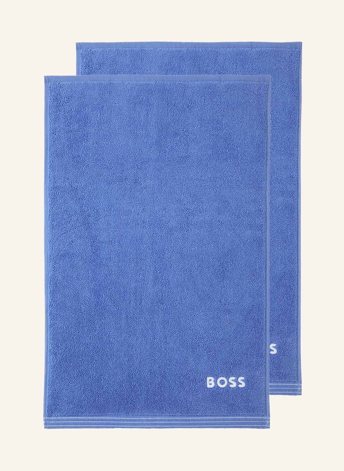 BOSS Gästetuch 2er Set EDGE: HELLBLAU