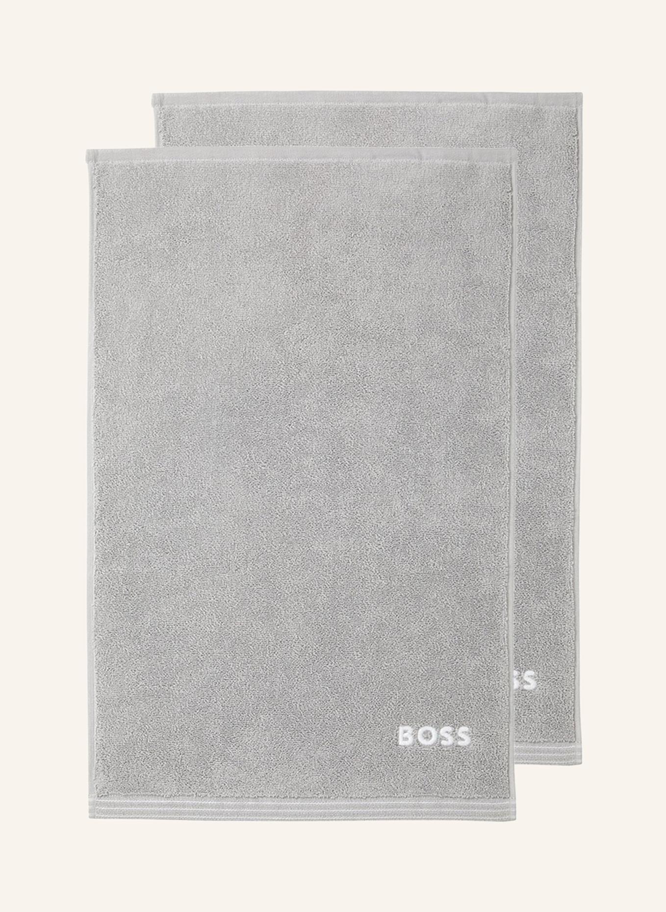 BOSS Gästetuch 2er Set EDGE: HELLGRAU