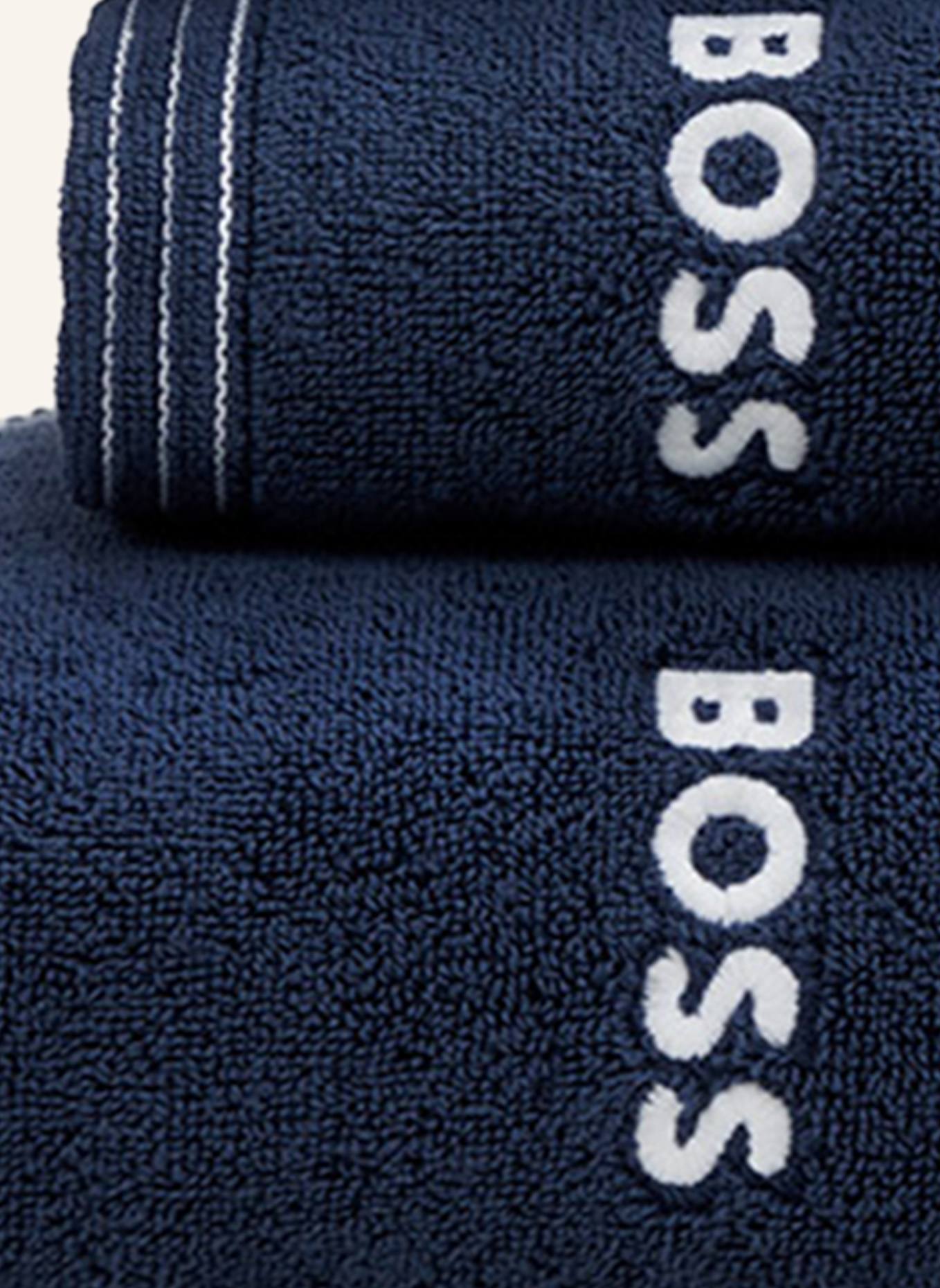 BOSS Gästetuch 2er Set EDGE: DUNKELBLAU