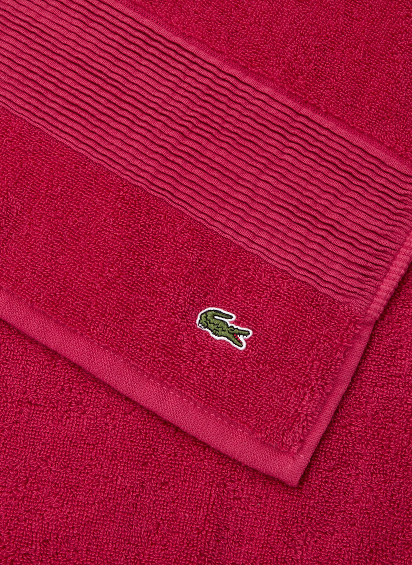 LACOSTE Waschhandschuh 4er Set LLECROCO: FUCHSIA