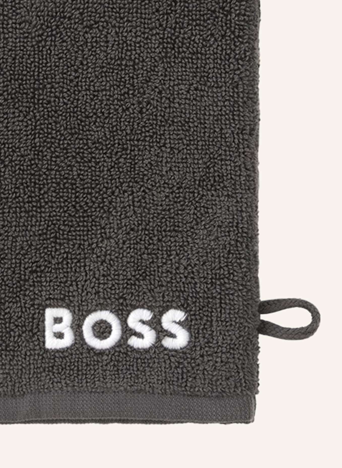 BOSS Waschhandschuh 4er Set EDGE: DUNKELGRAU