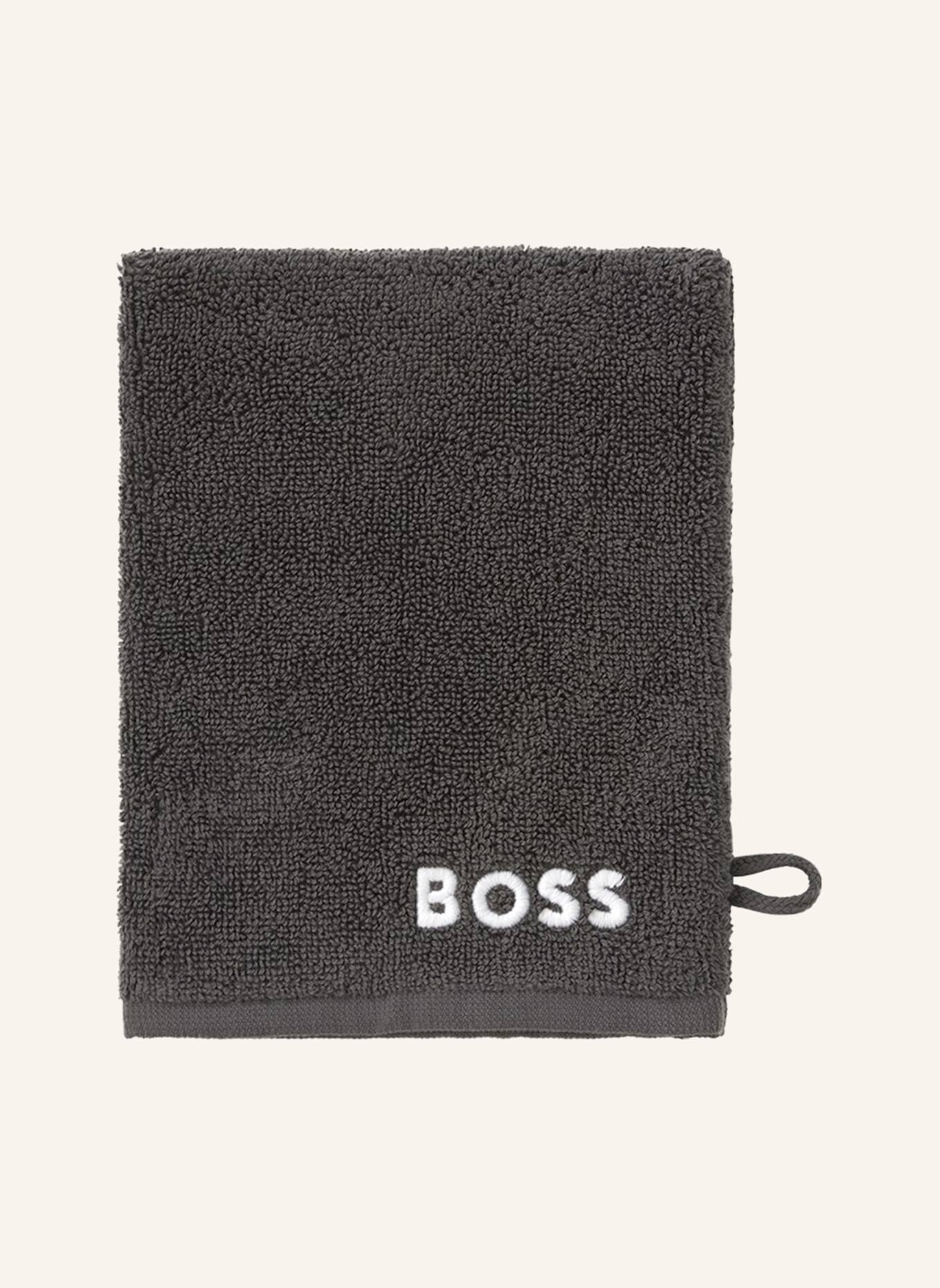 BOSS Waschhandschuh 4er Set EDGE: DUNKELGRAU