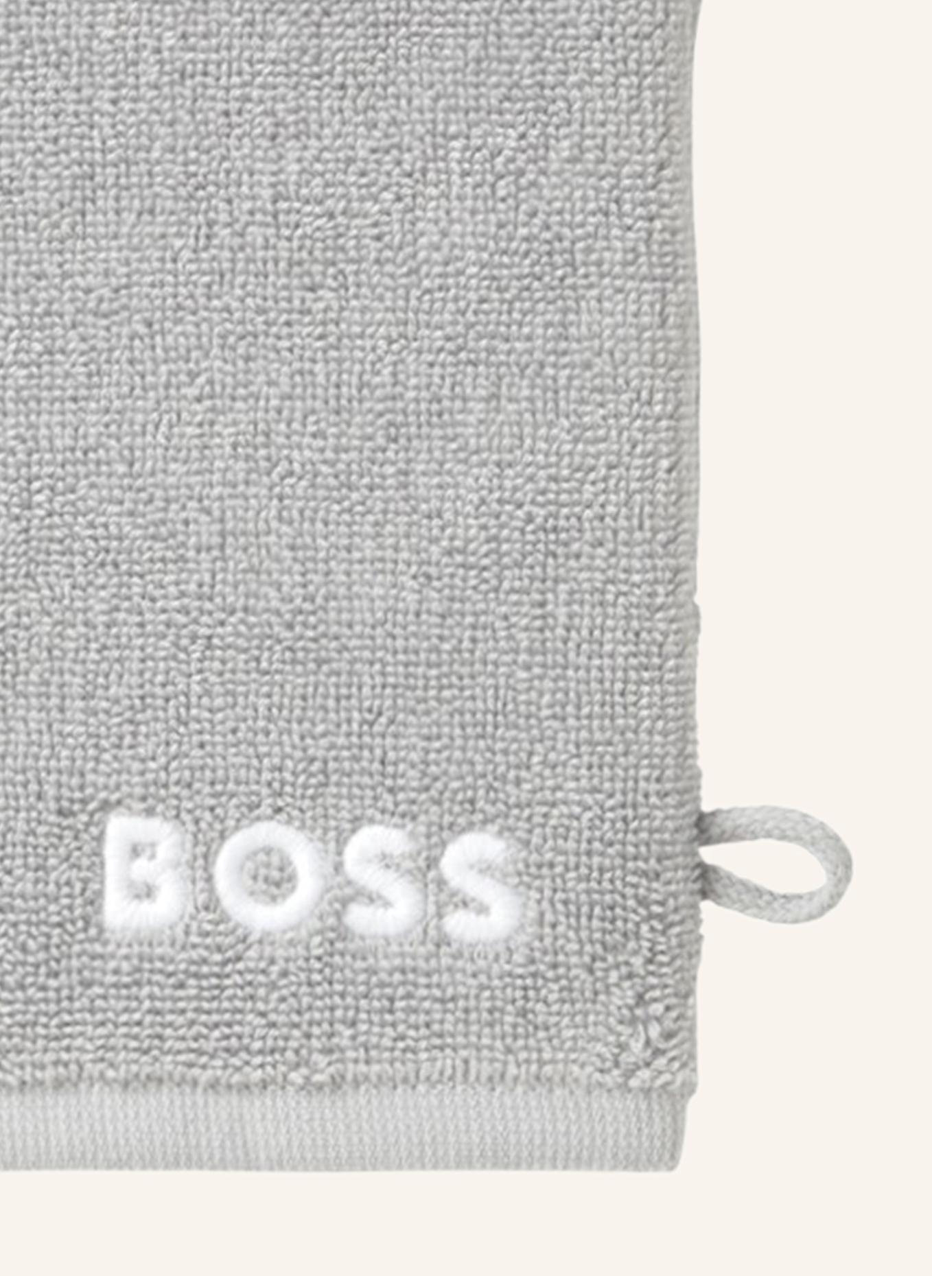 BOSS Waschhandschuh 4er Set EDGE: HELLGRAU