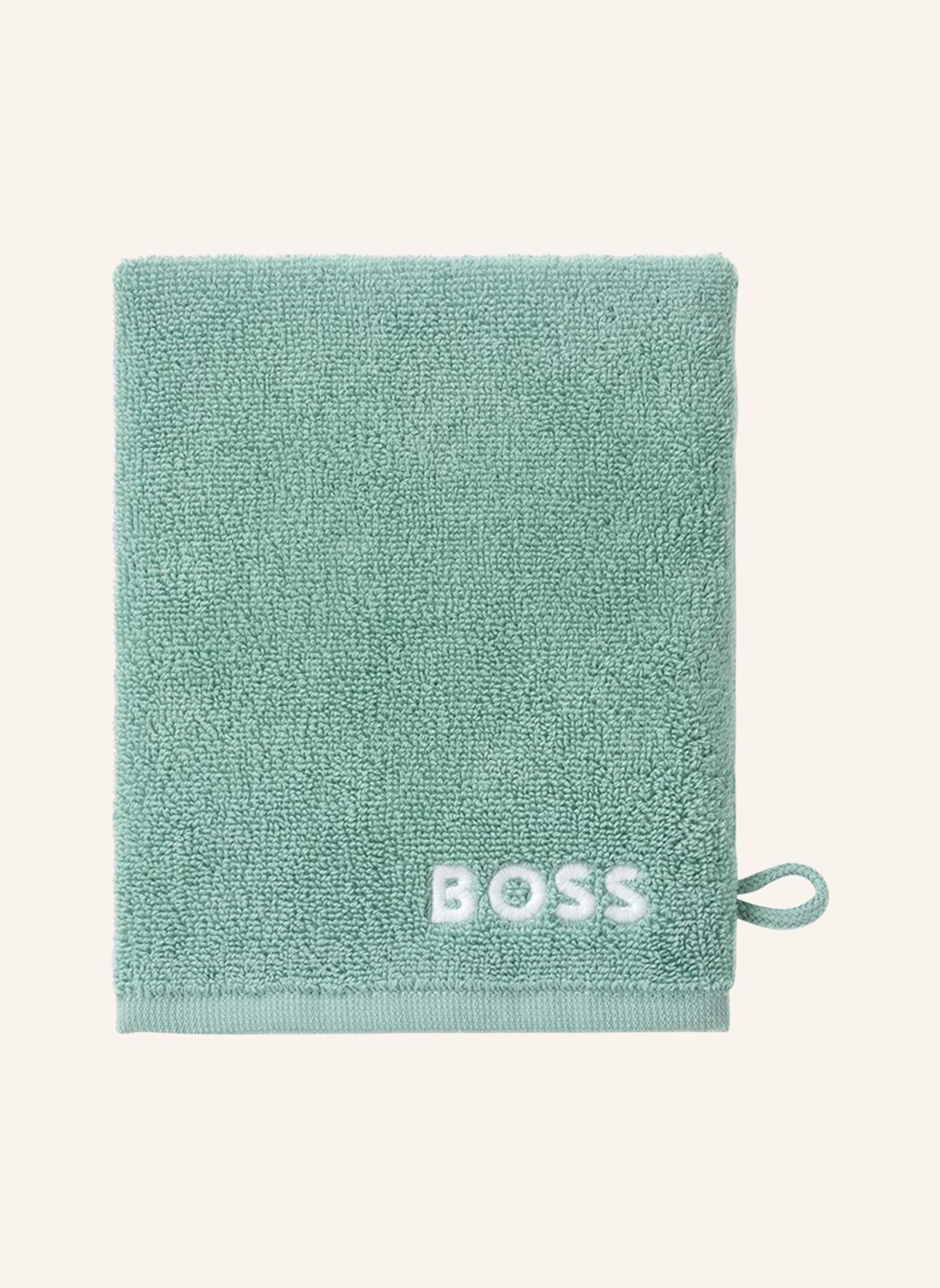 BOSS Waschhandschuh 4er Set EDGE: HELLGRÜN