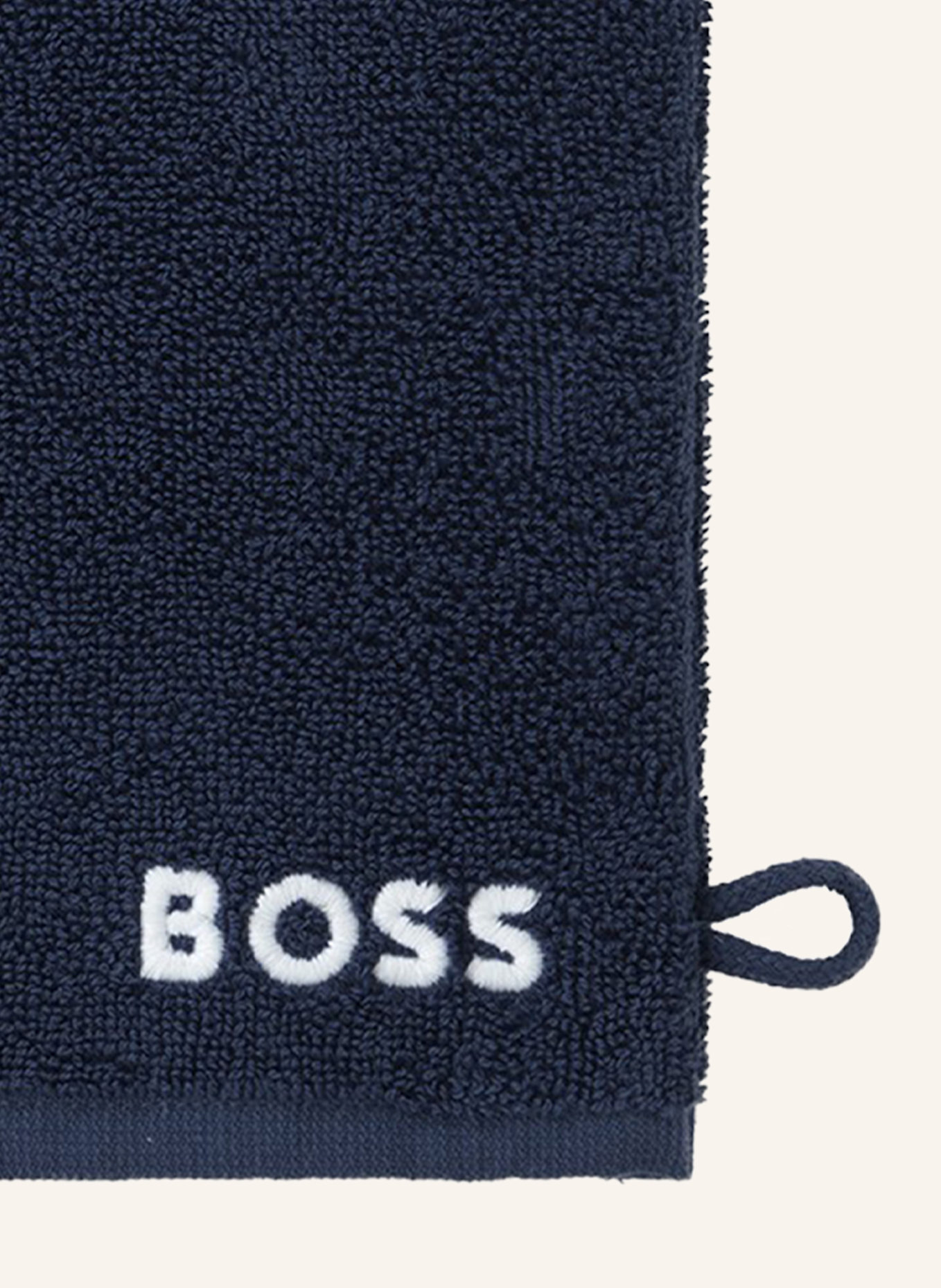 BOSS Waschhandschuh 4er Set EDGE: DUNKELBLAU