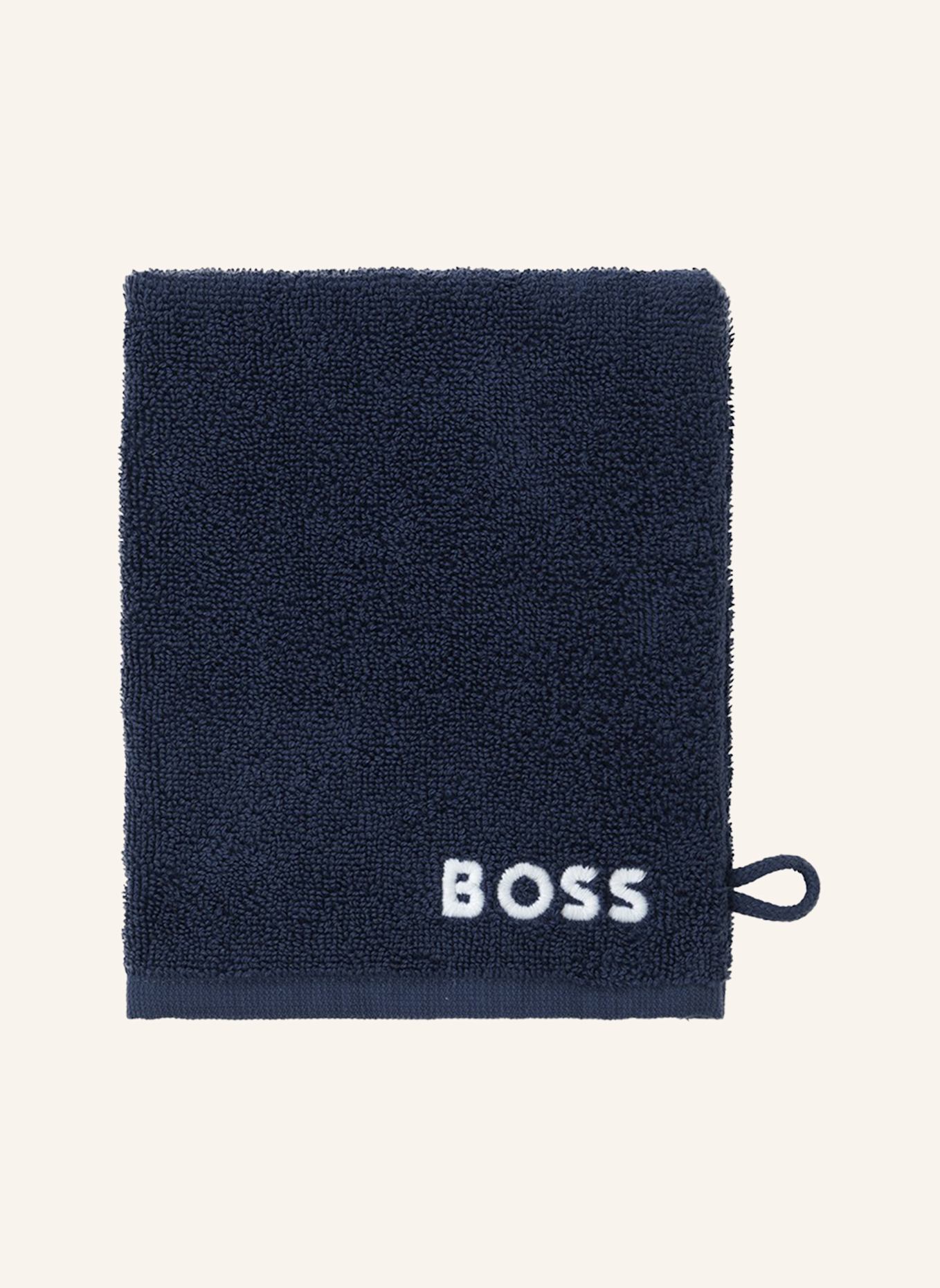 BOSS Waschhandschuh 4er Set EDGE: DUNKELBLAU