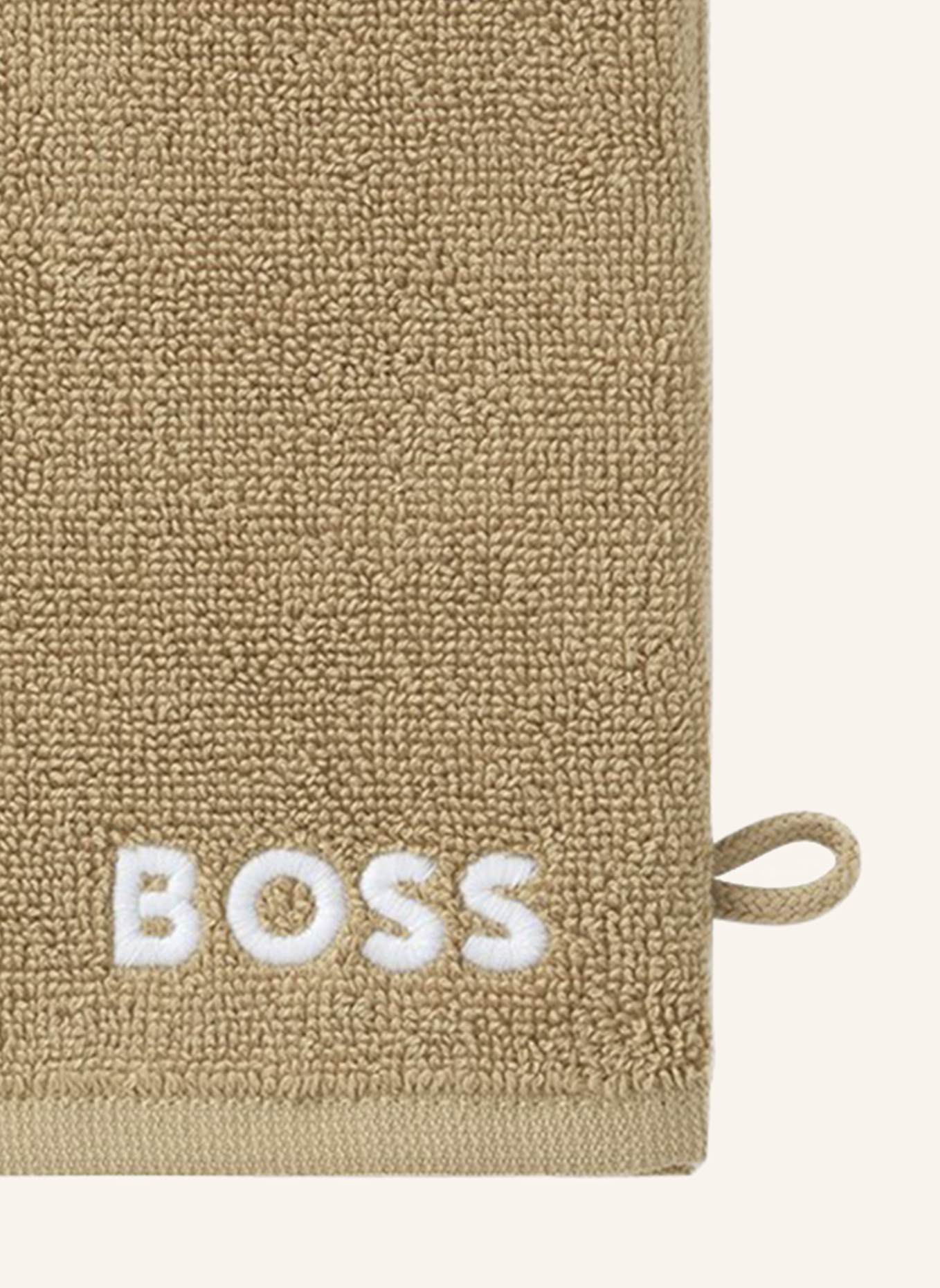 BOSS Waschhandschuh 4er Set EDGE: HELLBRAUN