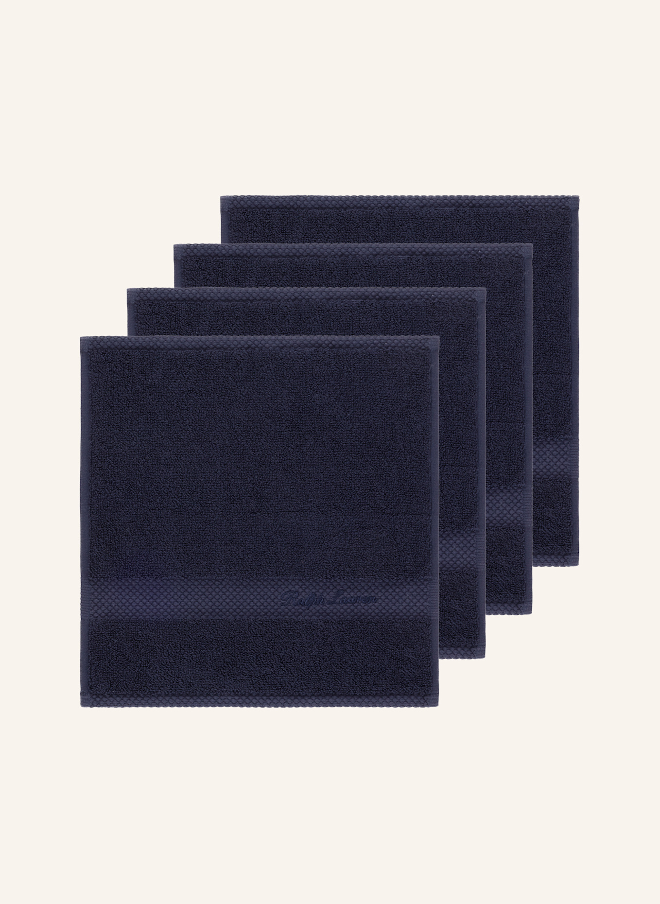 RALPH LAUREN HOME Waschlappen 4er Set DULANEY: DUNKELBLAU