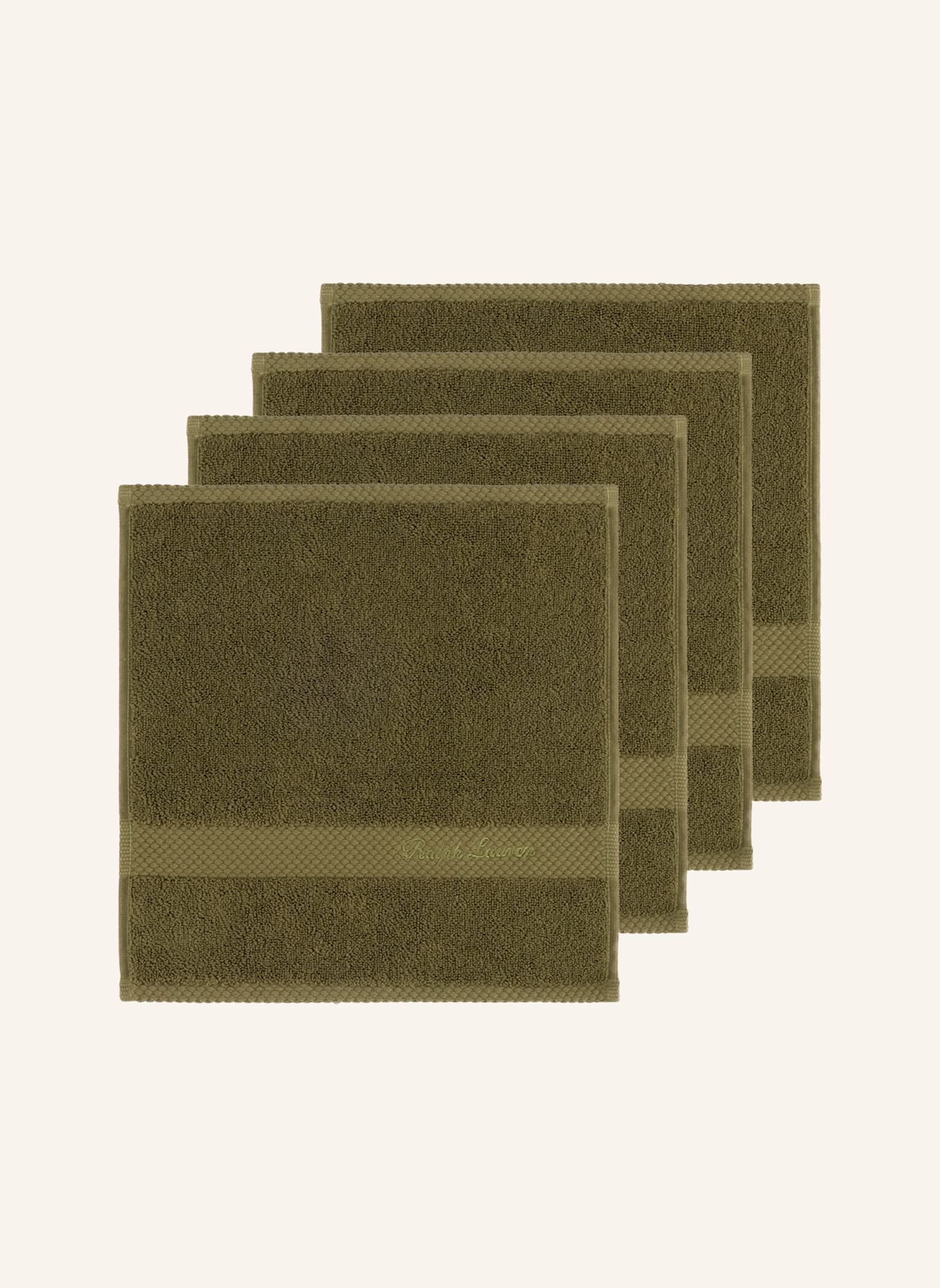 RALPH LAUREN HOME Waschlappen 4er Set DULANEY: OLIV