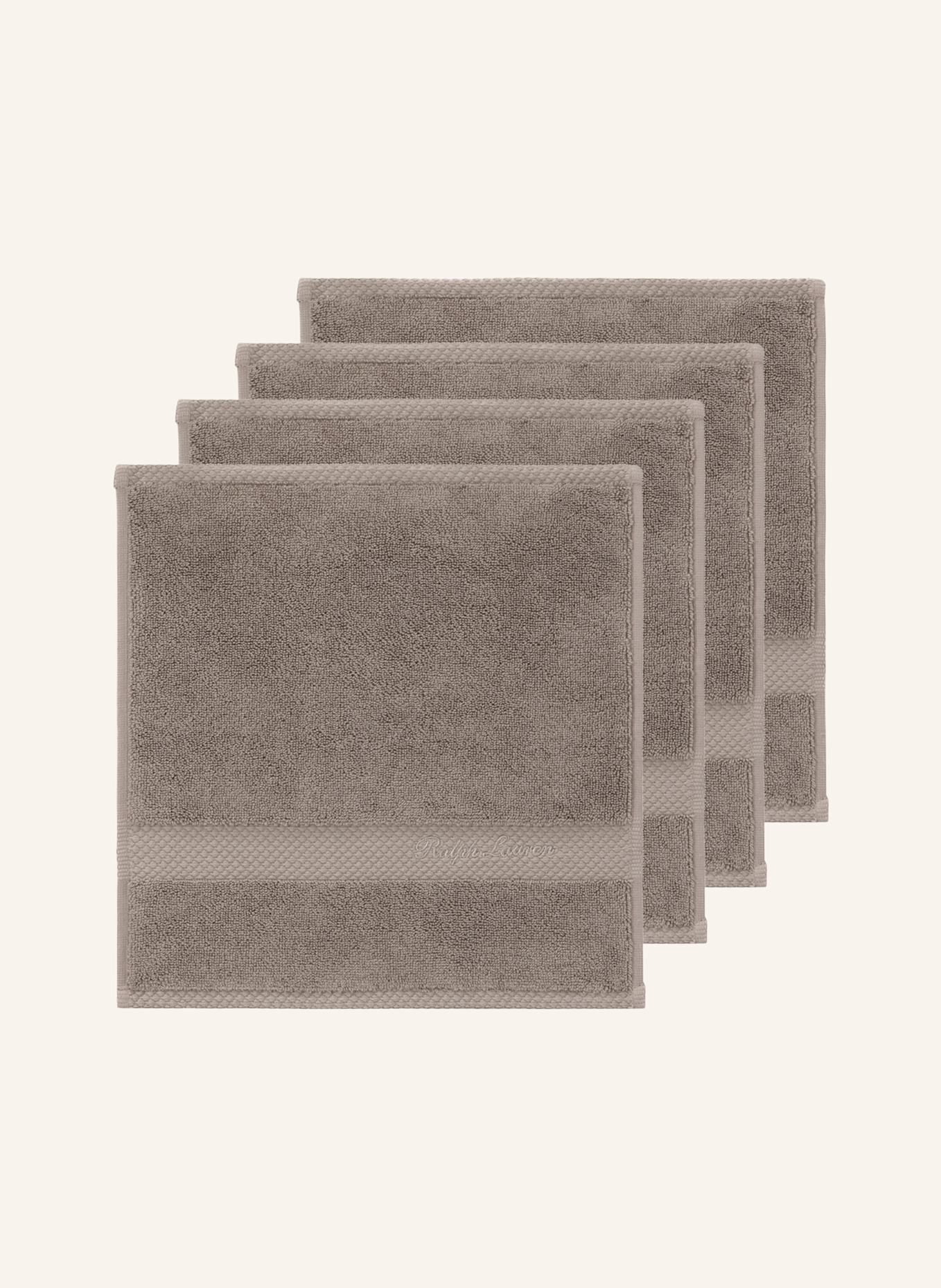 RALPH LAUREN HOME Waschlappen 4er Set DULANEY: GRAU