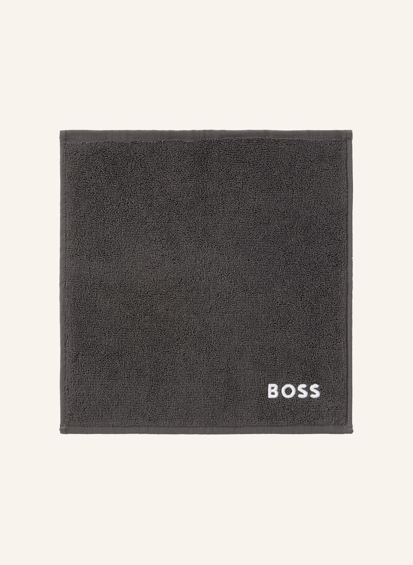 BOSS Waschlappen 4er Set EDGE: DUNKELGRAU