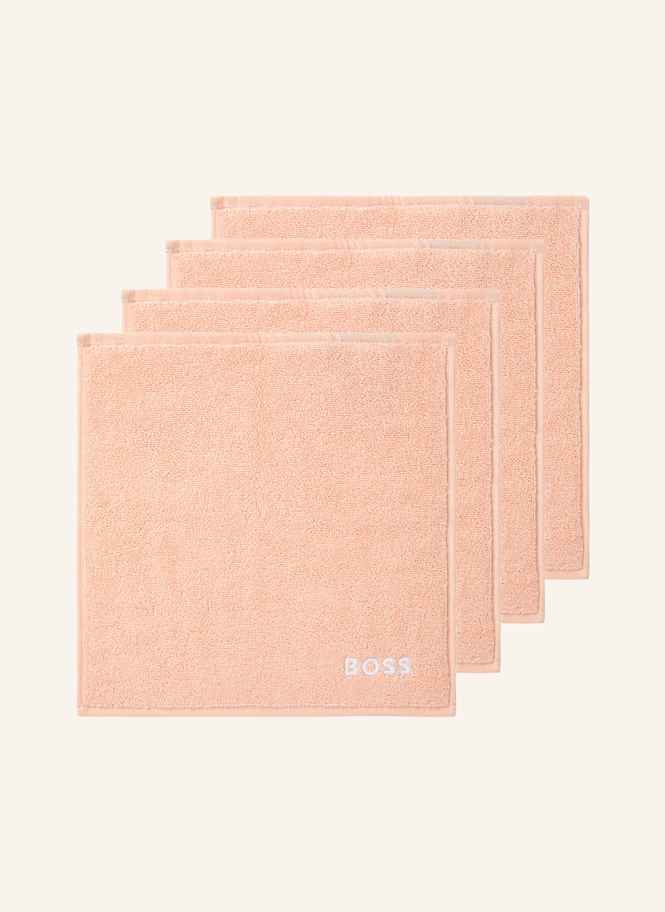 BOSS Waschlappen 4er Set EDGE: ROSÉ