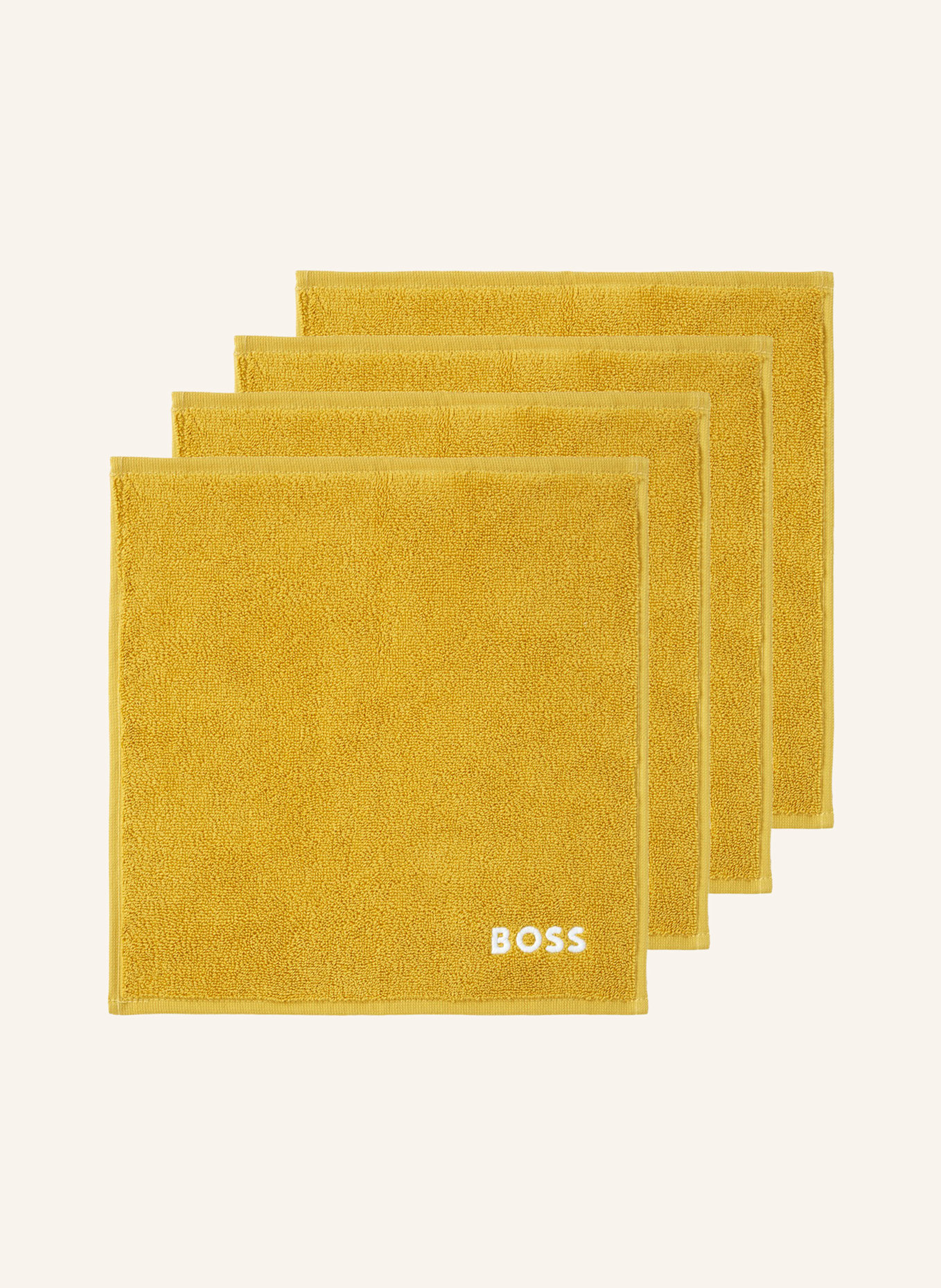 BOSS Waschlappen 4er Set EDGE: GELB