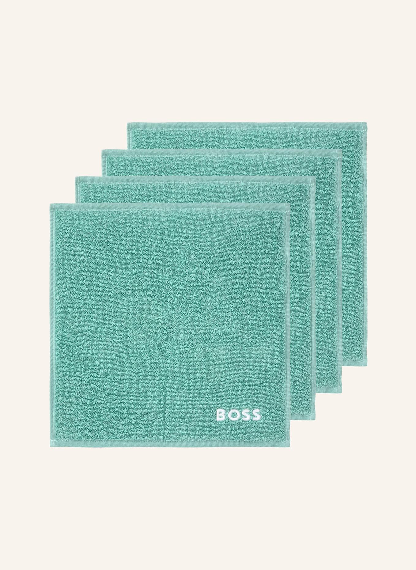 BOSS Waschlappen 4er Set EDGE: HELLGRÜN