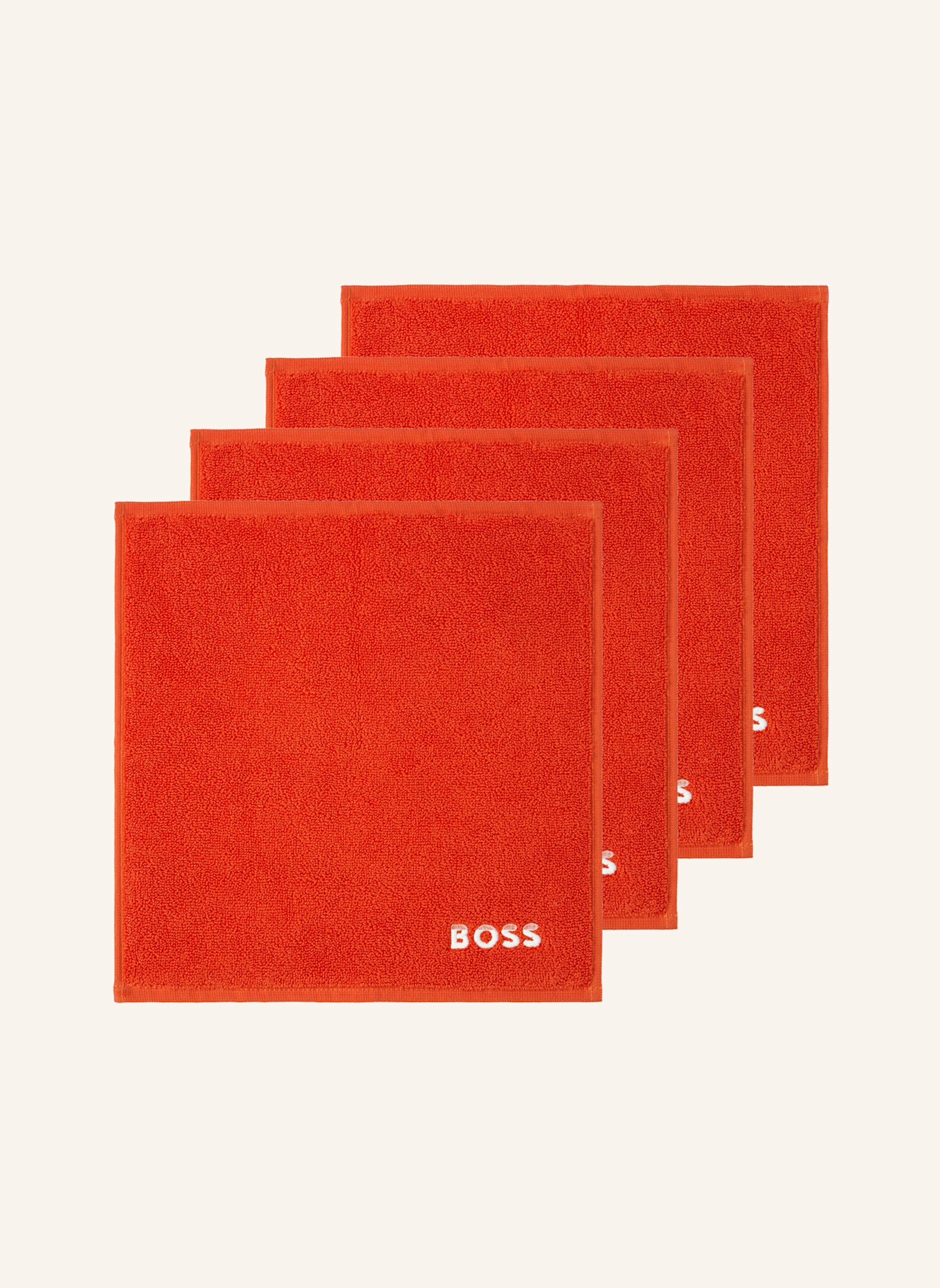 BOSS Waschlappen 4er Set EDGE: ROT