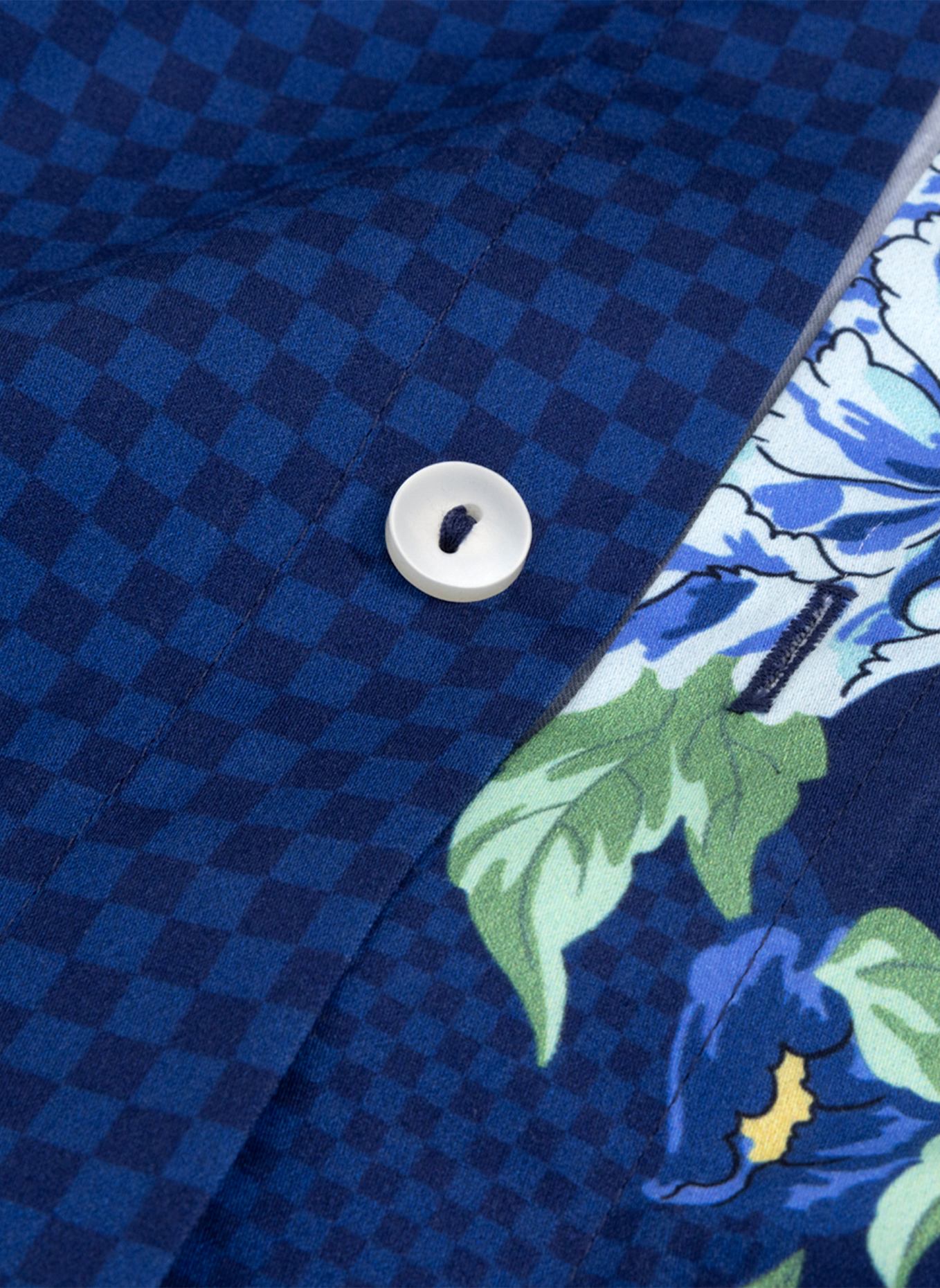 KENZO HOME Bettwäsche Set KDAHLIA: BLAU