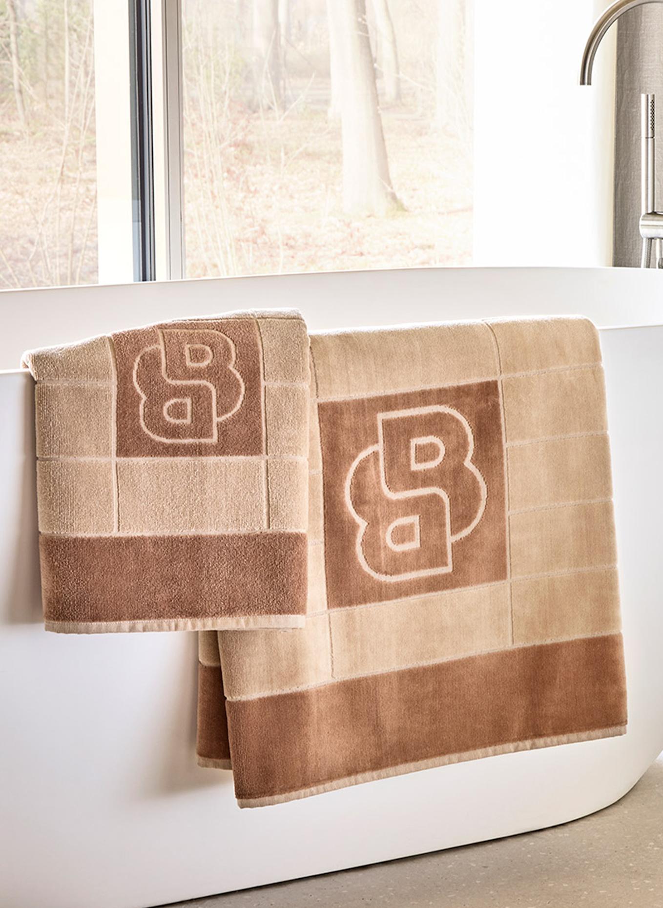 BOSS Badhanddoek DOUBLEB: CRÈME