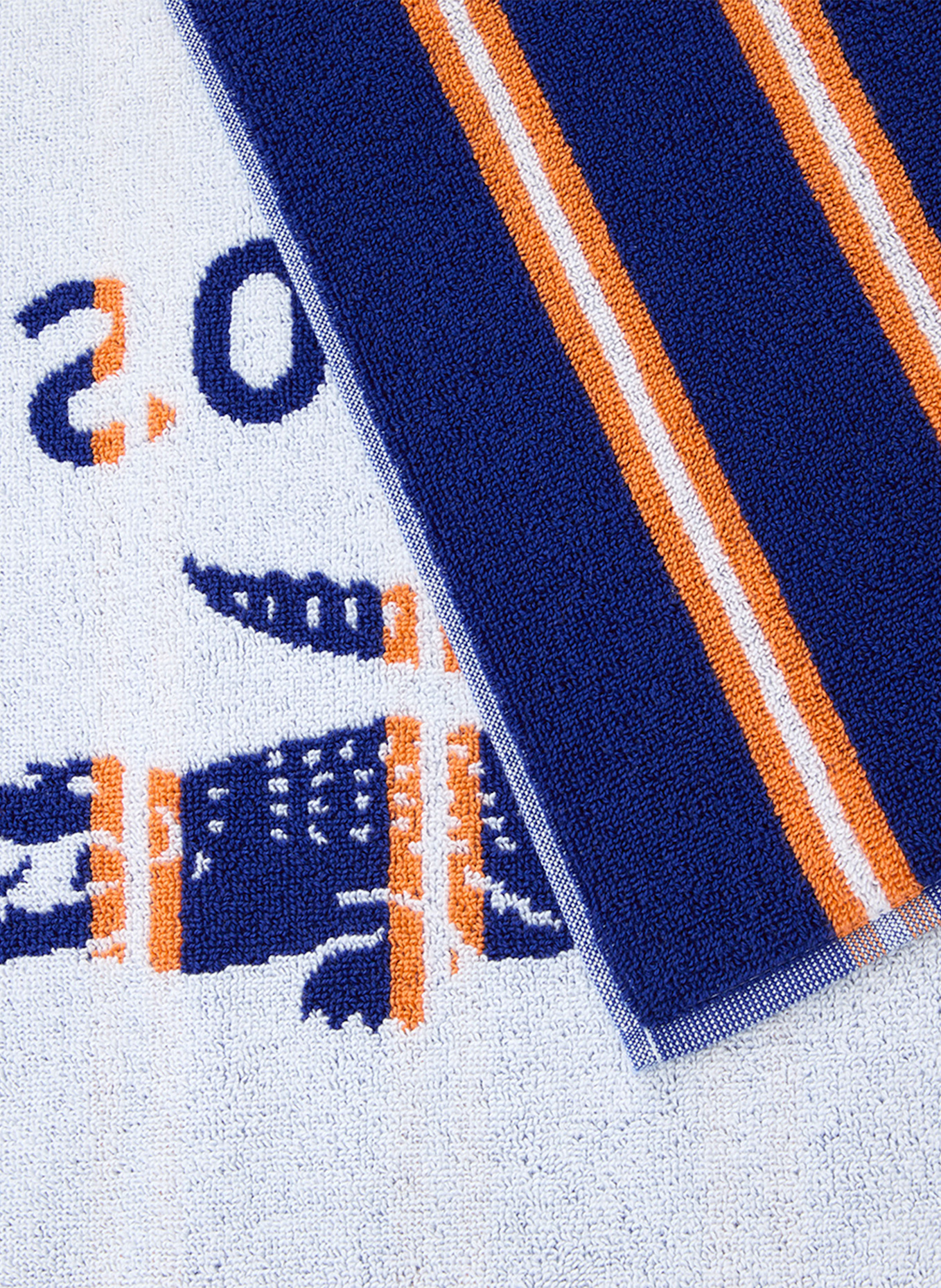 LACOSTE Strandlaken LSUNSTRI: BLAUW