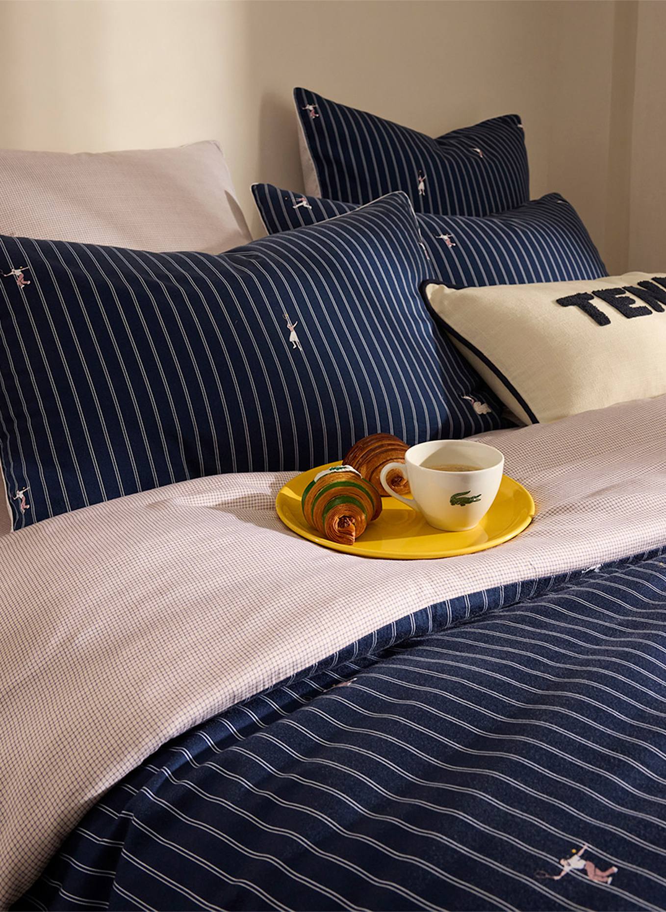 LACOSTE Beddengoedset LMATCHPO: DONKERBLAUW