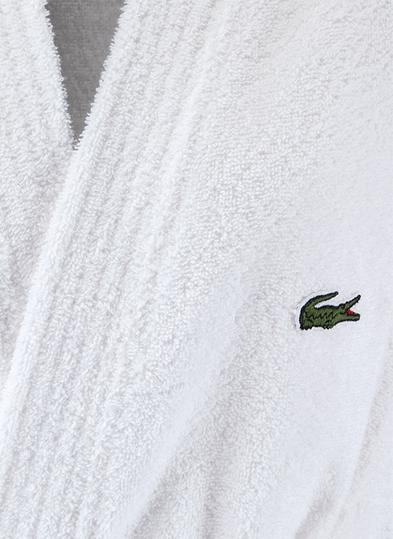 LACOSTE Badjas LLECROCO: WIT