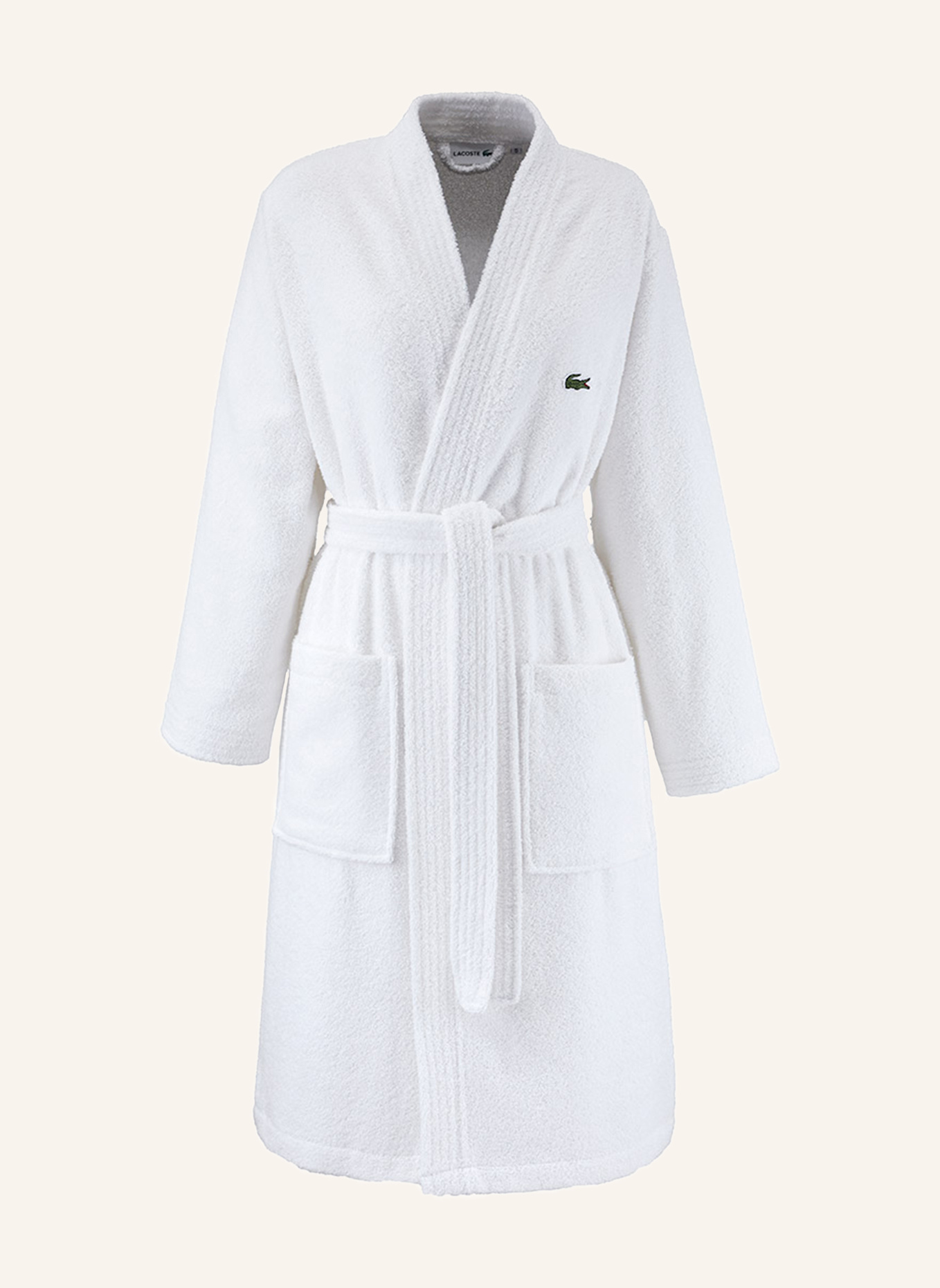 LACOSTE Badjas LLECROCO: WIT