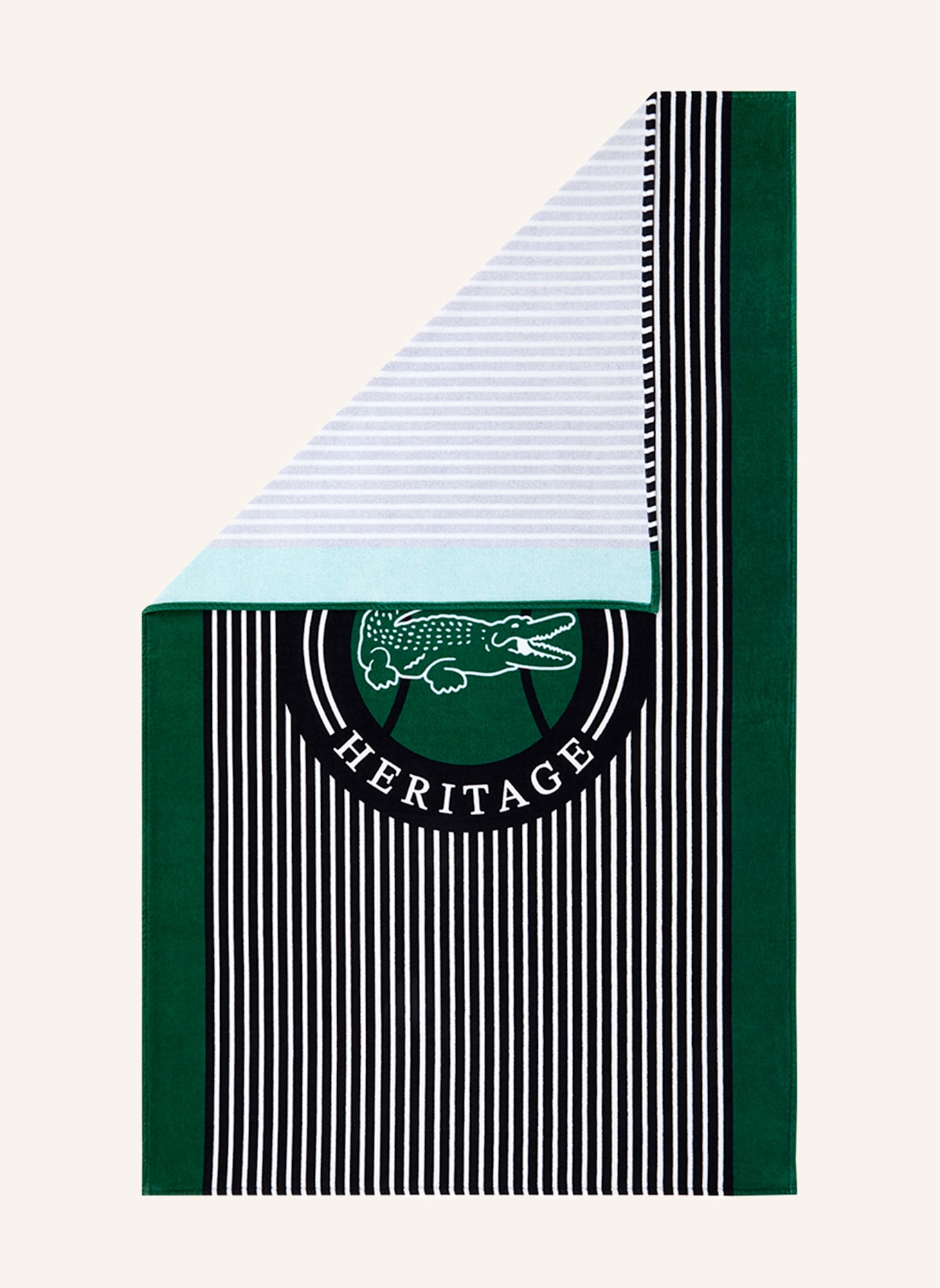 LACOSTE Strandlaken LACE: DONKERGROEN