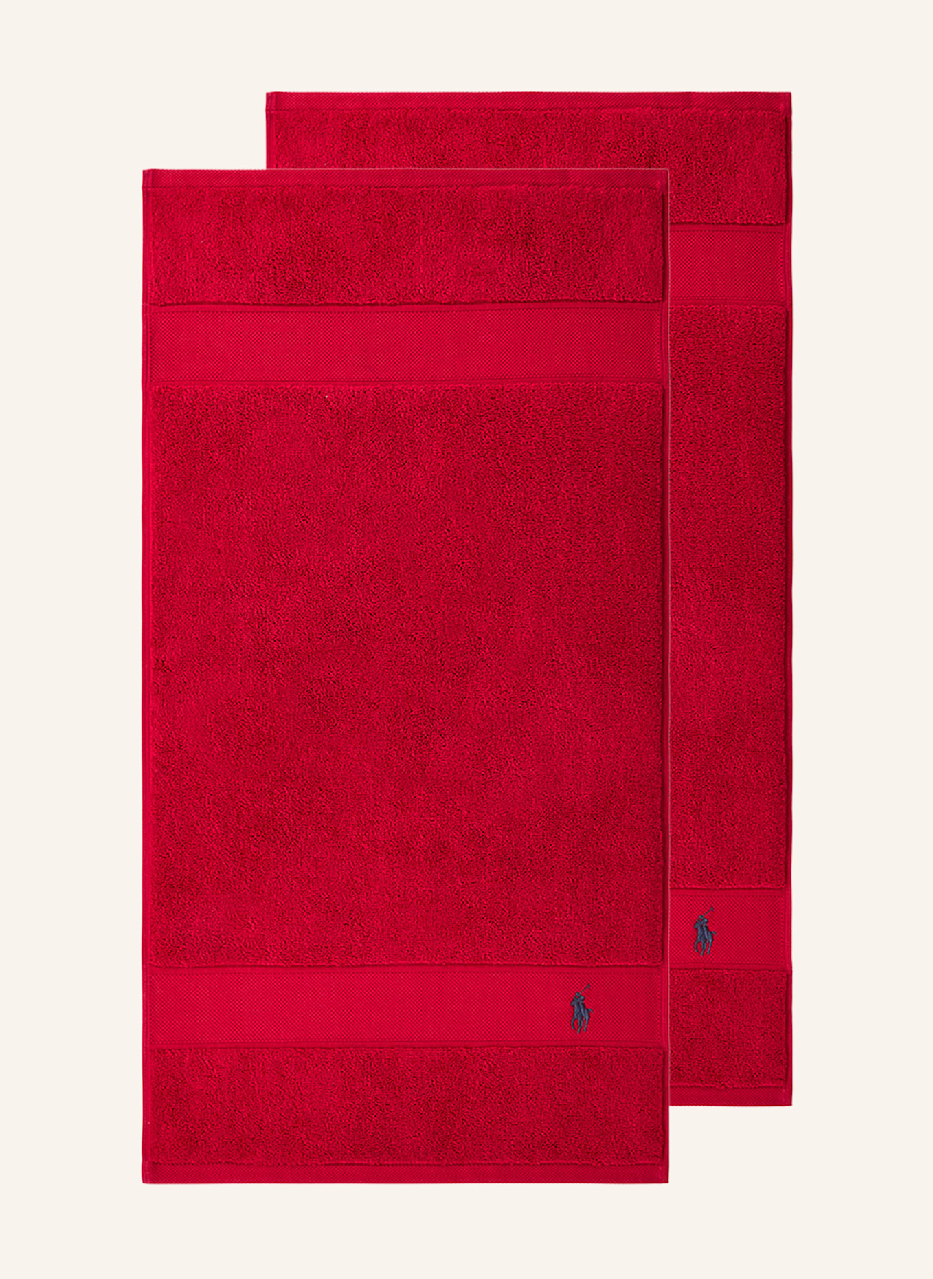 RALPH LAUREN HOME Gästetuch 2er Set POLOPLAYER: ROT