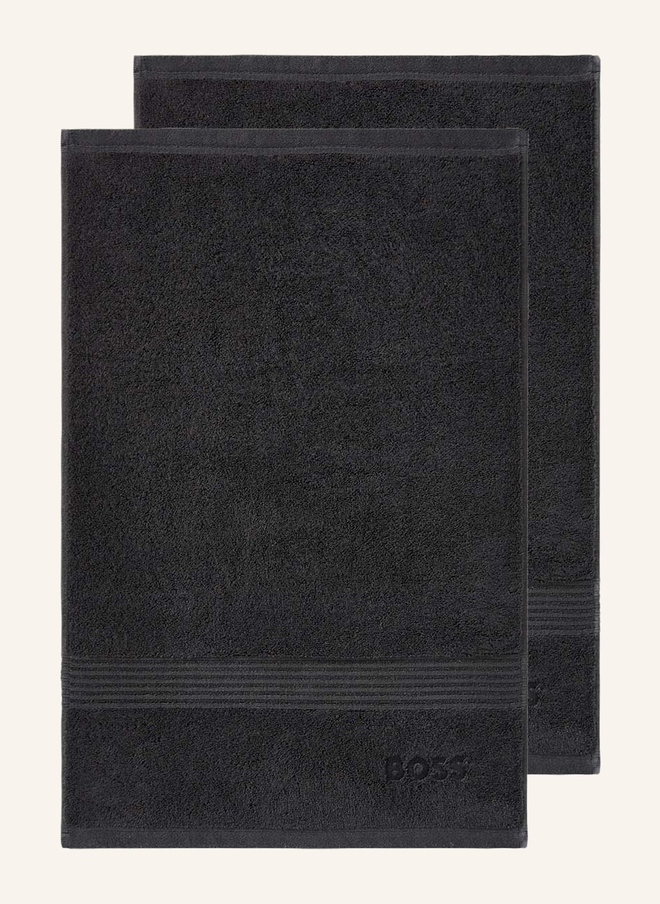 BOSS Gästetuch 2er Set LOFT: SCHWARZ