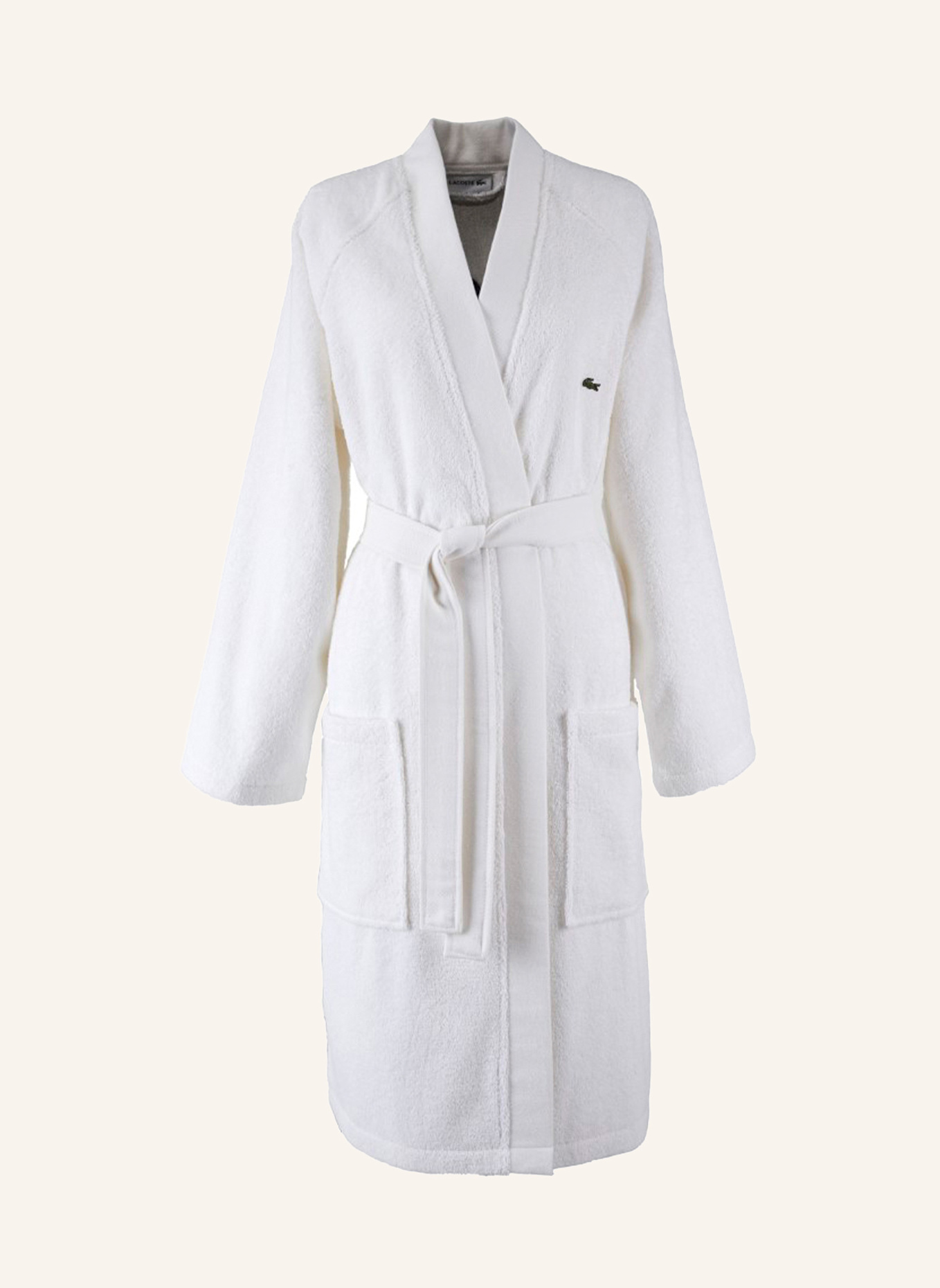 LACOSTE Bademantel LDEFILE: WEISS