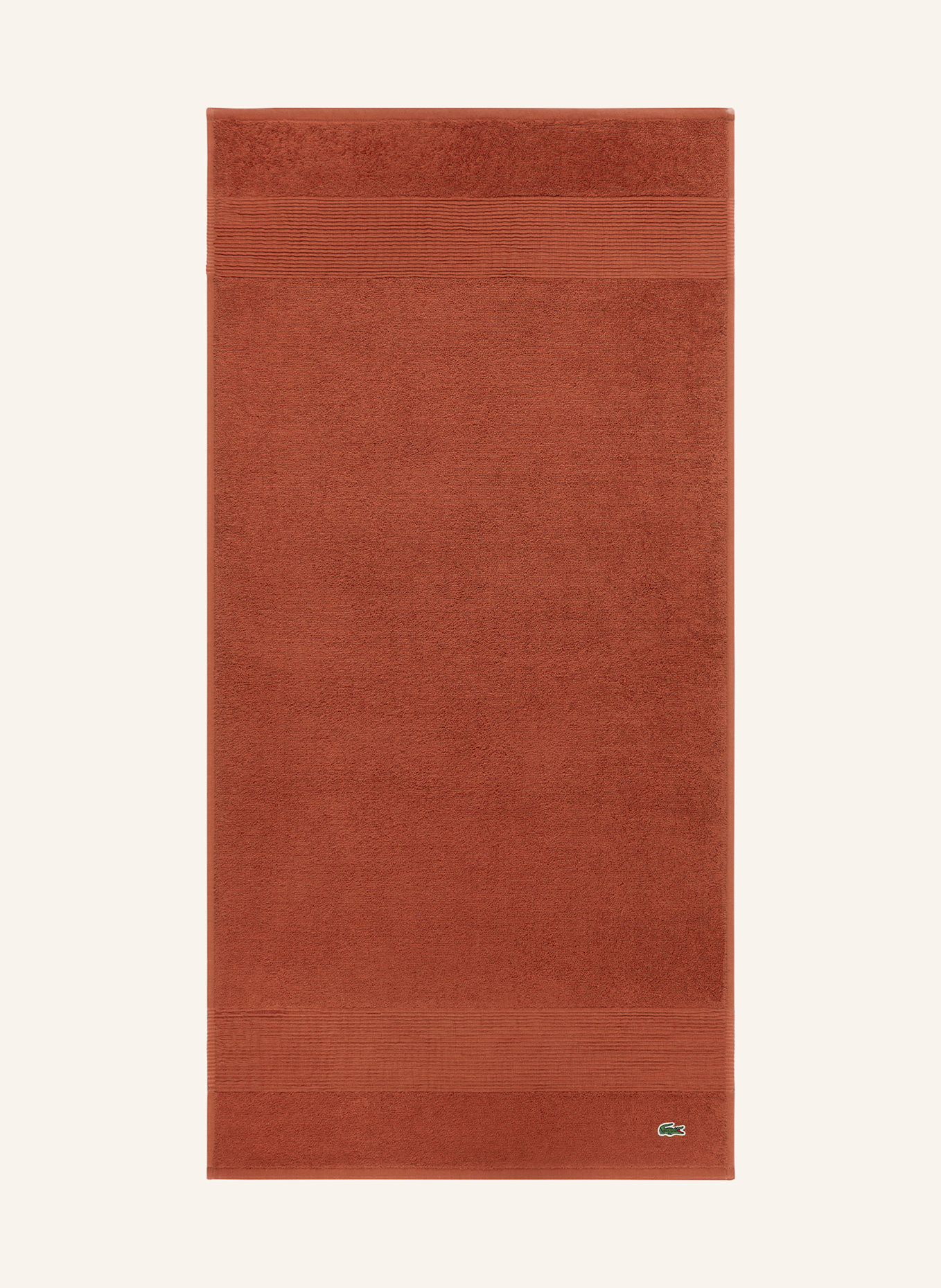 LACOSTE Handtuch 2er Set LLECROCO: BRAUN