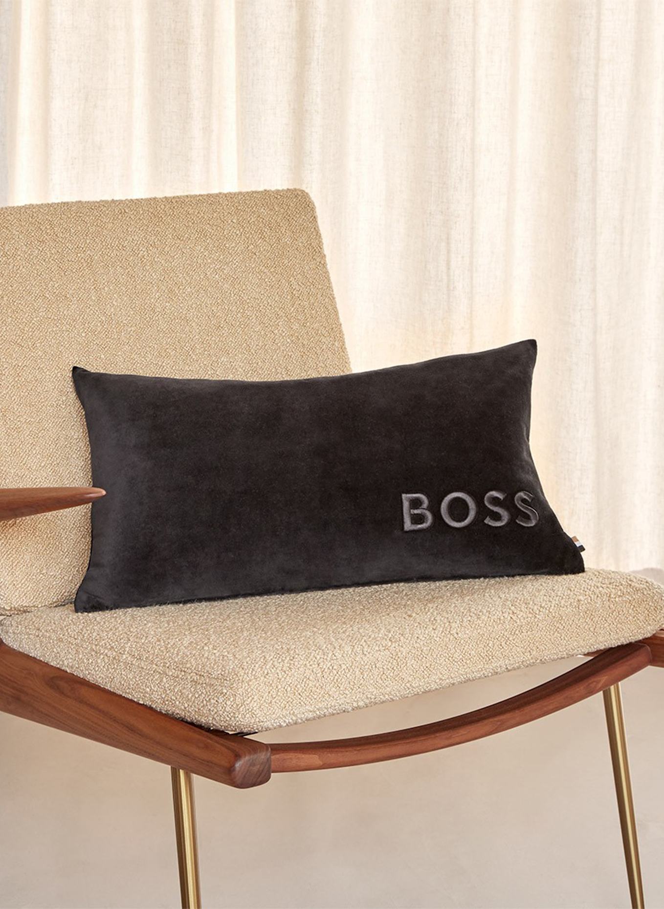 BOSS Dekokissenhülle BOLDLOGO: SCHWARZ