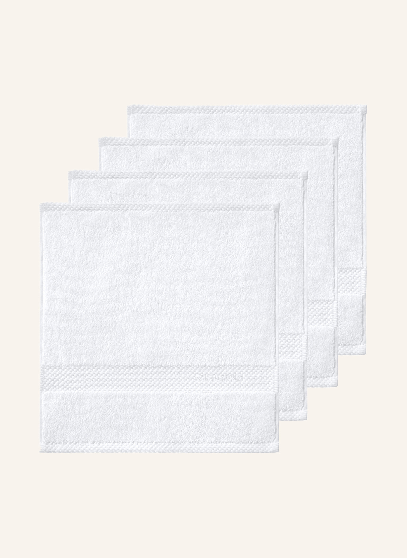 RALPH LAUREN HOME Waschlappen 4er Set AVENUE: WEISS