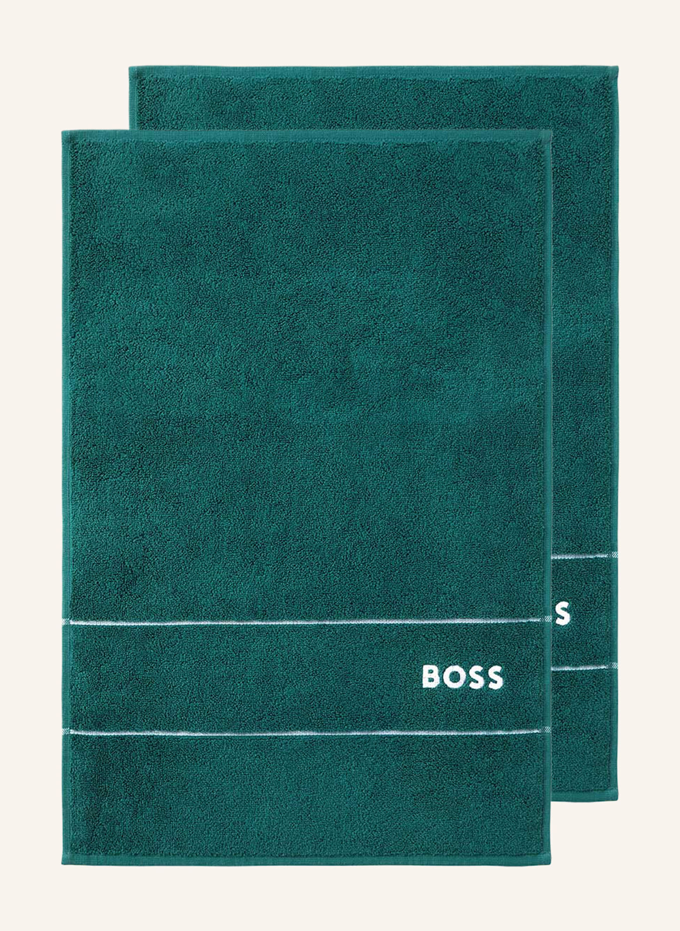 BOSS Gästetuch 2er Set PLAIN: DUNKELGRÜN