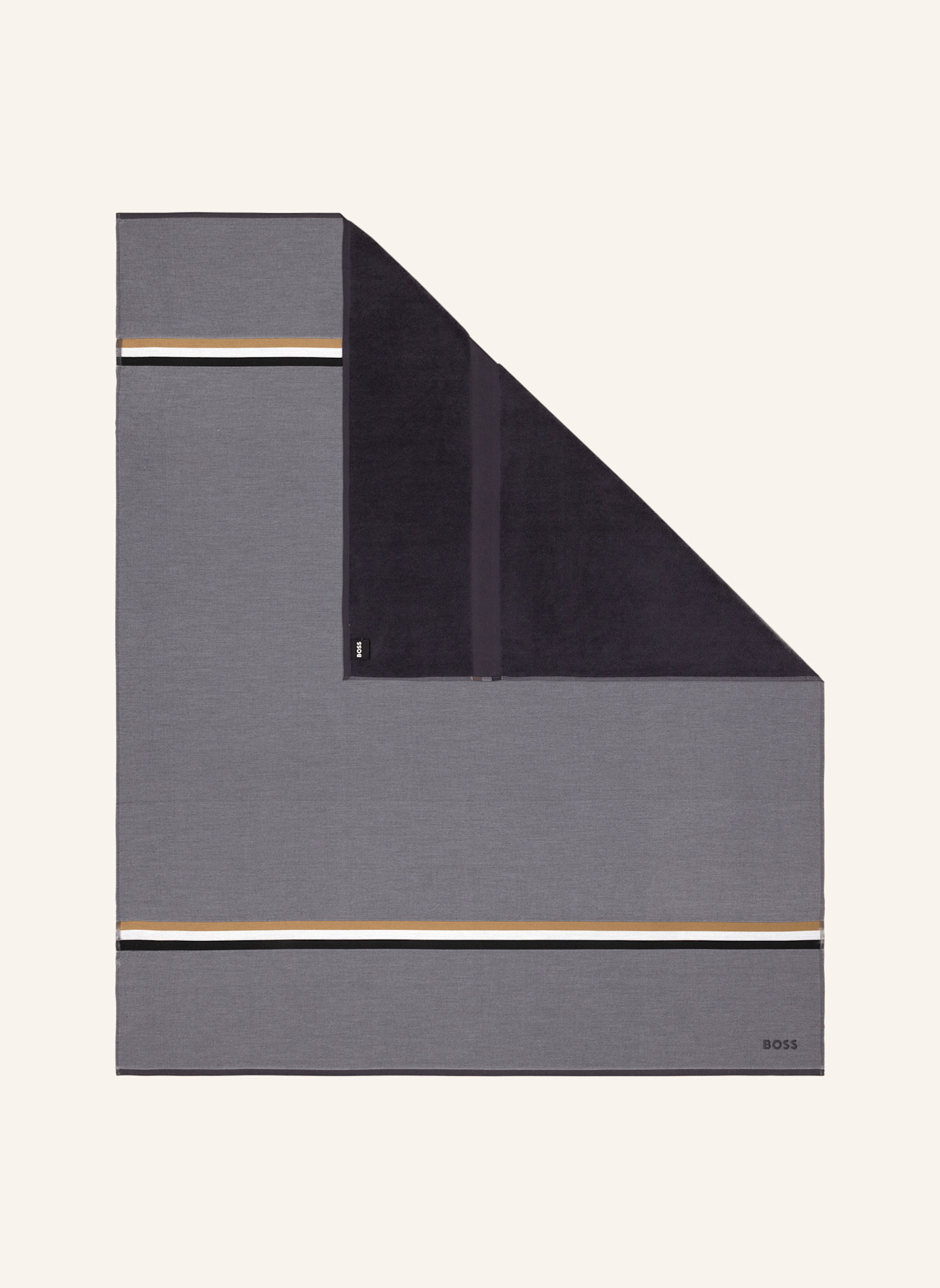 BOSS Strandtuch KUDA: SCHWARZ