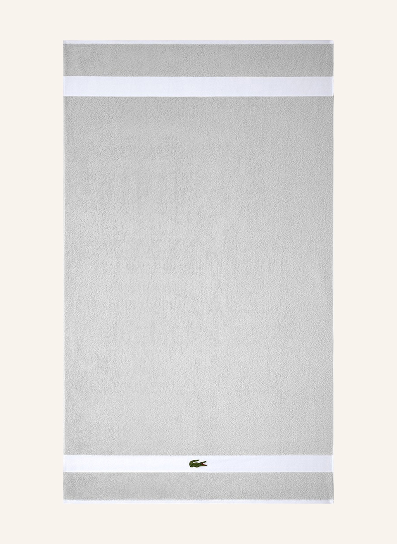 LACOSTE Badetuch LCASUAL: HELLGRAU