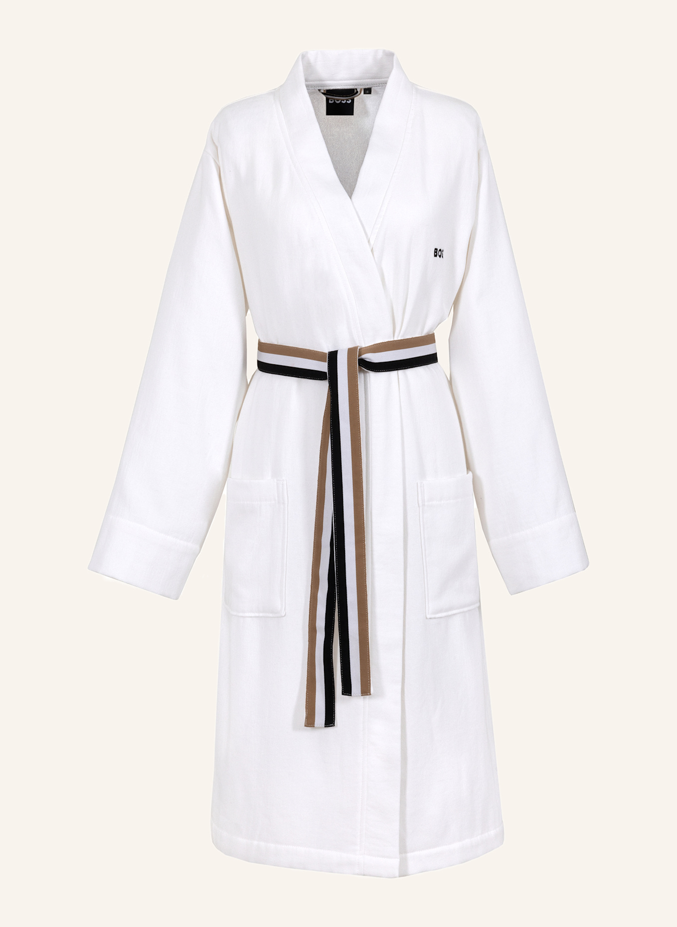 BOSS Bademantel BLINEA: WEISS